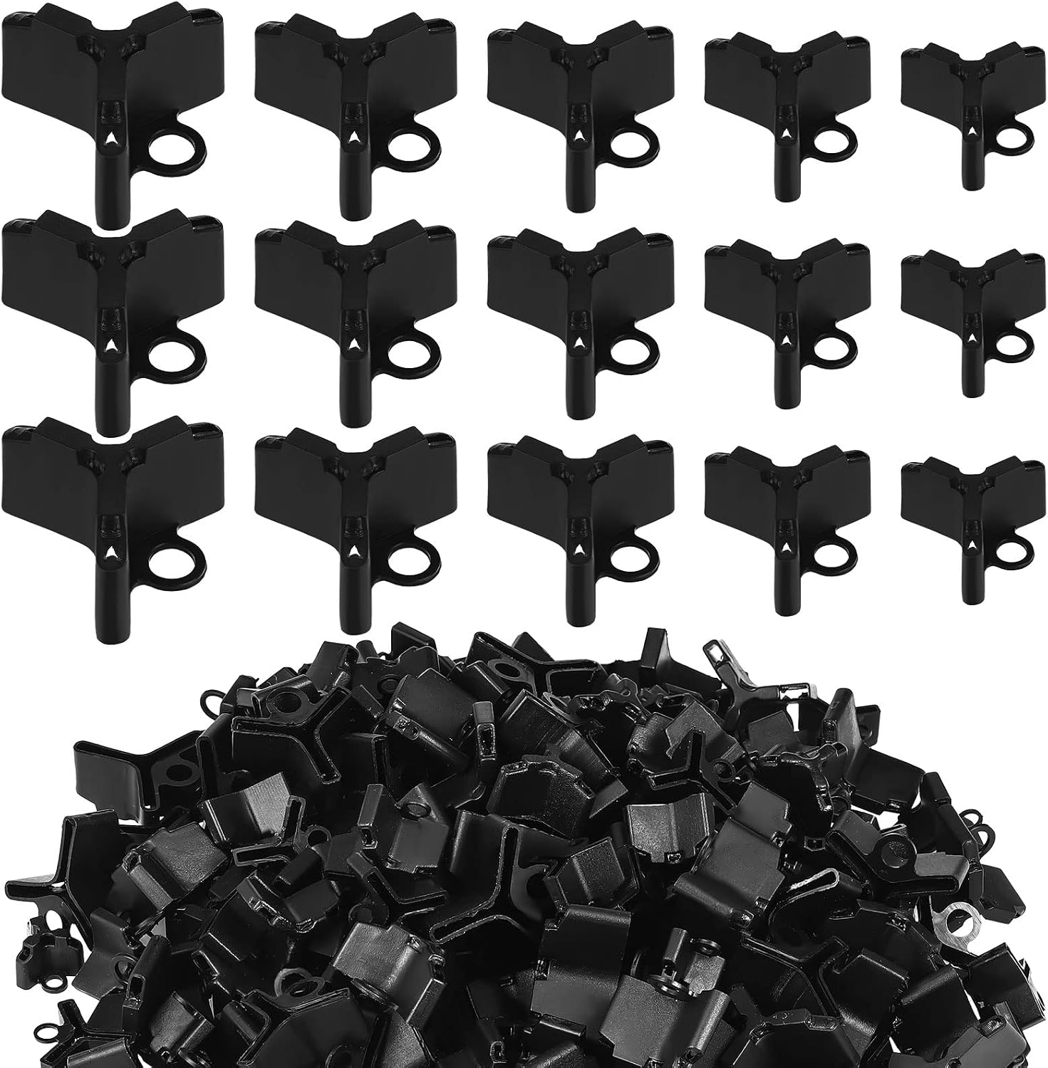 300 Pcs Treble Hook Covers Assorted Sizes Fishing Hook Protector Bonnets Black