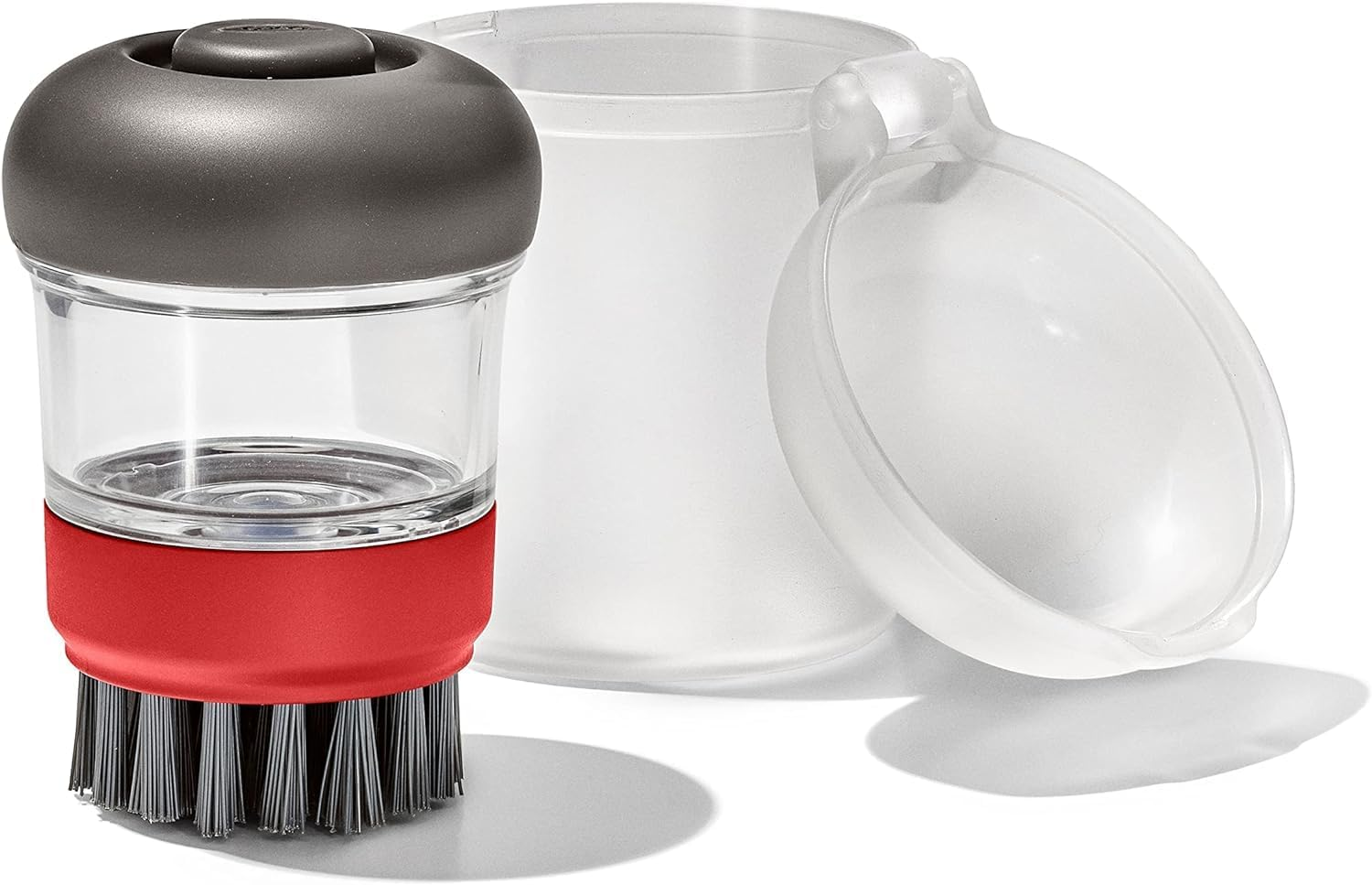 Outdoor Kitchen Soap Dispensing Dish Brush with Storage Case