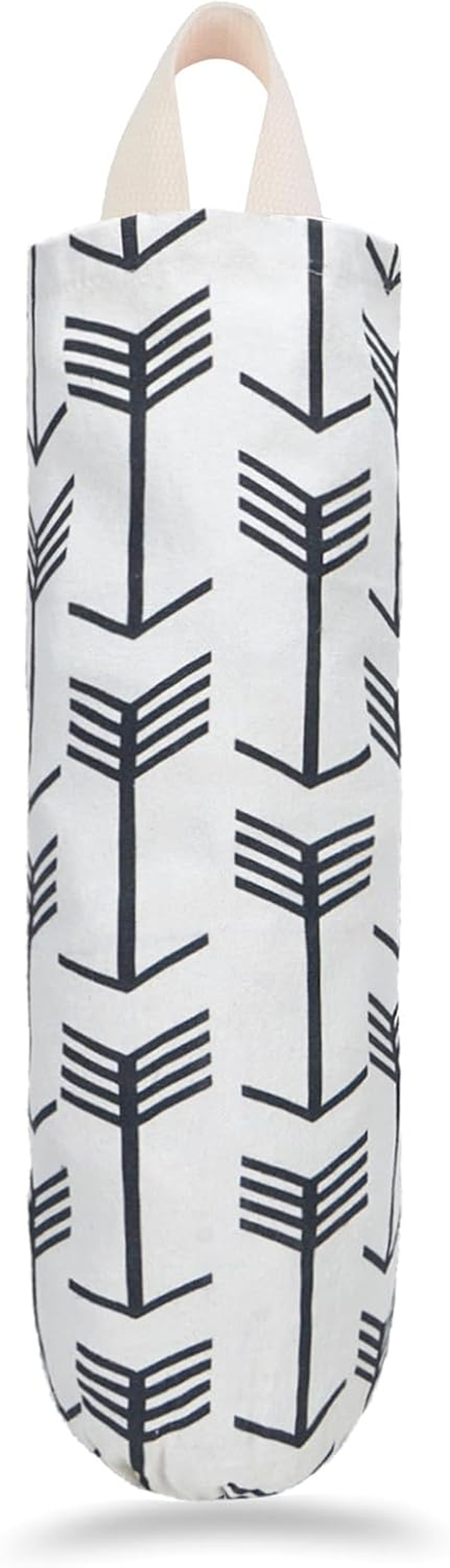 Plastic Bag Holder, Washable Grocery Bag Holder Organizer, Large Wall Mount Trash Bag Storage Dispenser for Home, Kitchen, Travelling (White)