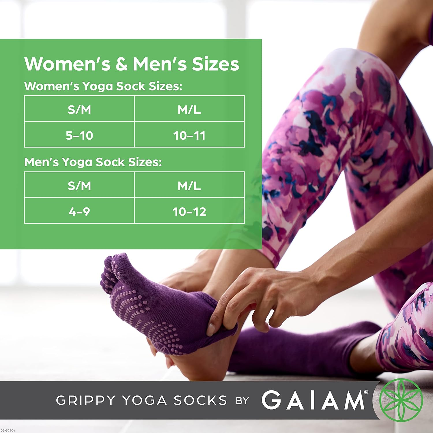 Gaiam Grippy Yoga Socks for Women & Men – Full Toe Non Slip Sticky Grip Acces... - Picture 8 of 13