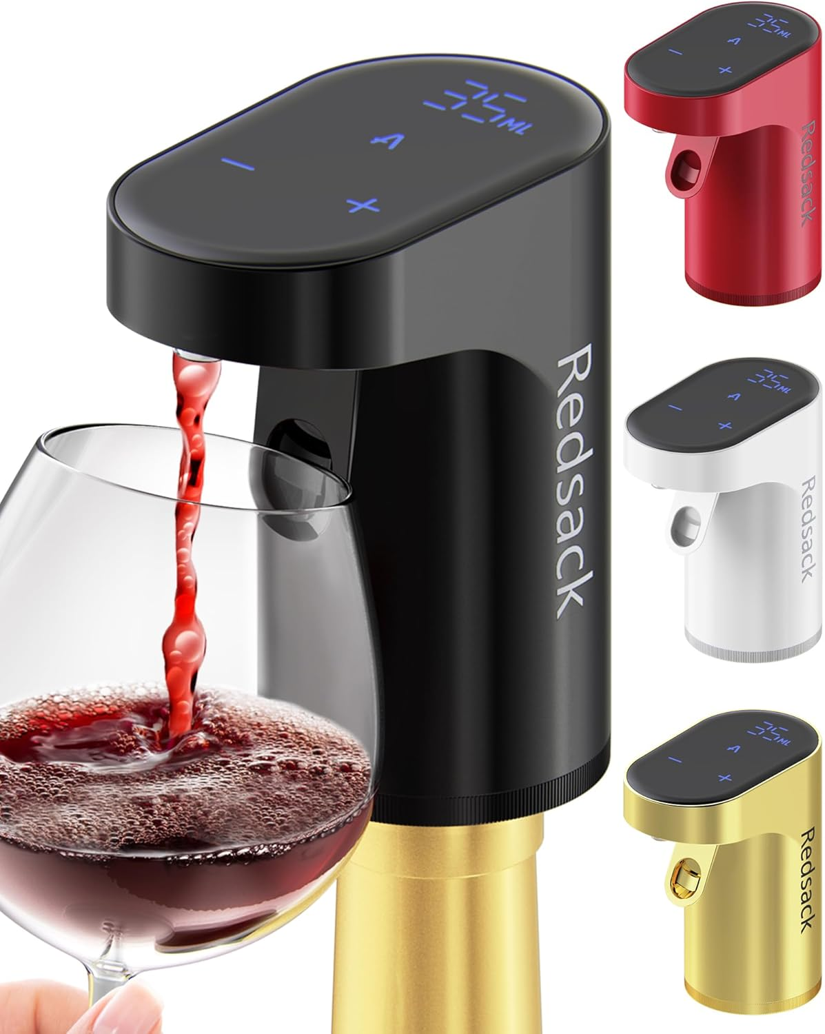 Electric Wine Decanter Aerator Dispenser Pourer Whiskey Adjustable Quantity Liquor Wine Pump Birthday Gift for Men Women Mom Dad Boss Brother Husband Funny Unique Gifts for Him (Black)