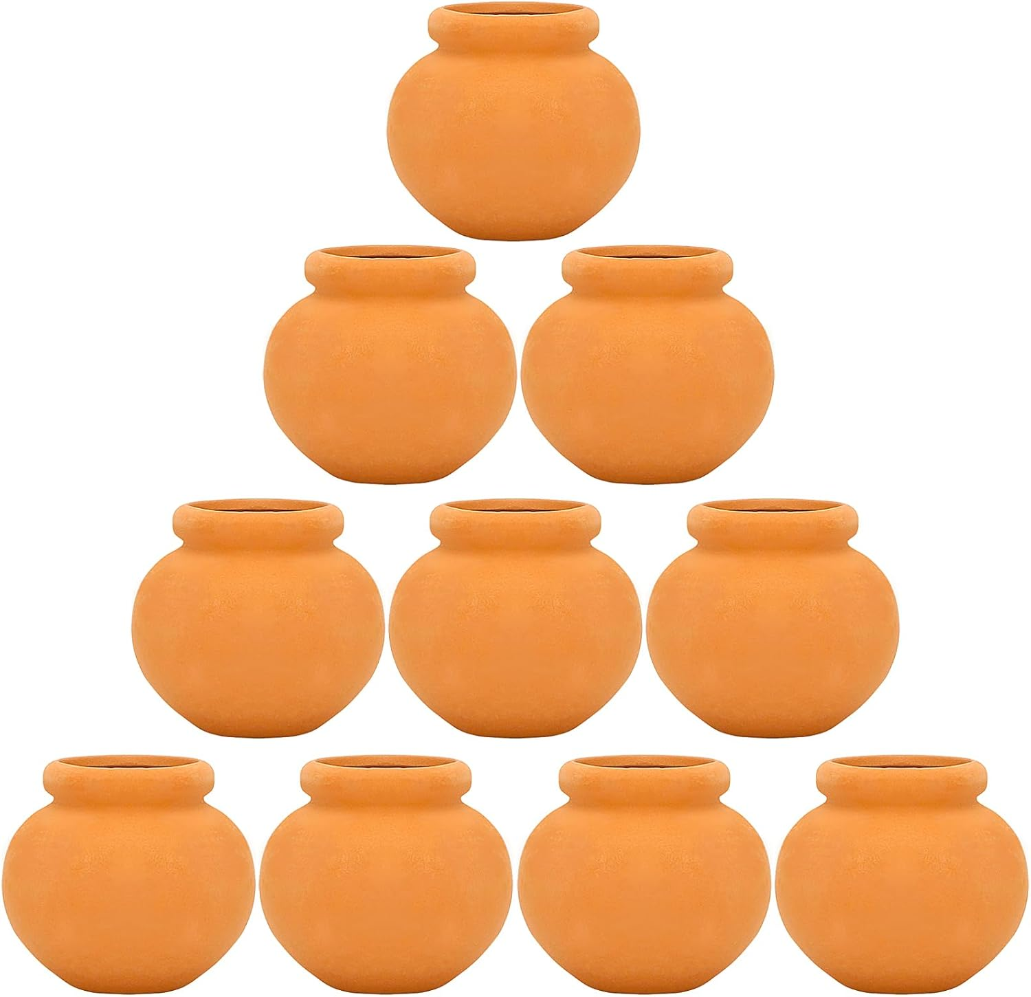 ONEST 10 Pieces Miniature Tiny Clay Pots Mini Flower Pottery Planter for DIY Garden Plants Office Home Decoration