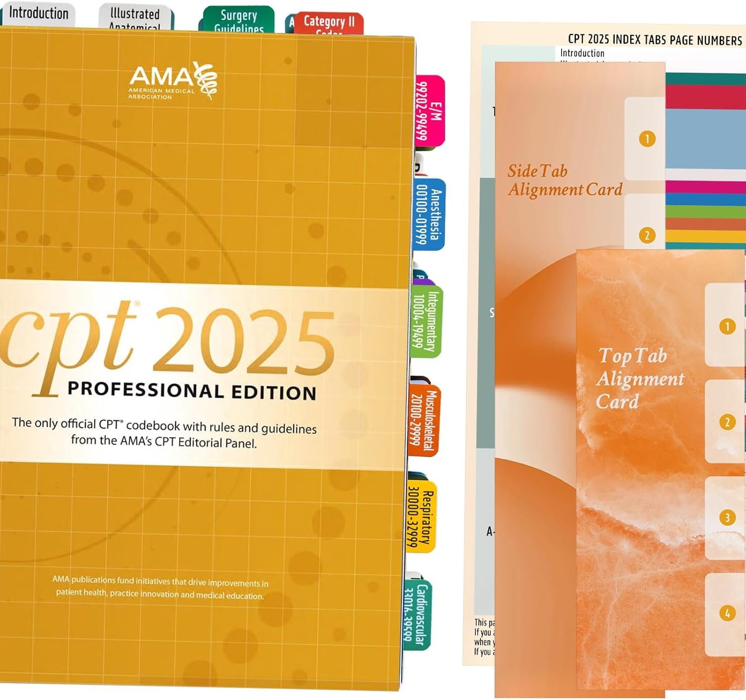 CPT 2025 Code Book Index Tabs - for AMA Version CPT 2025 Professional Edition E