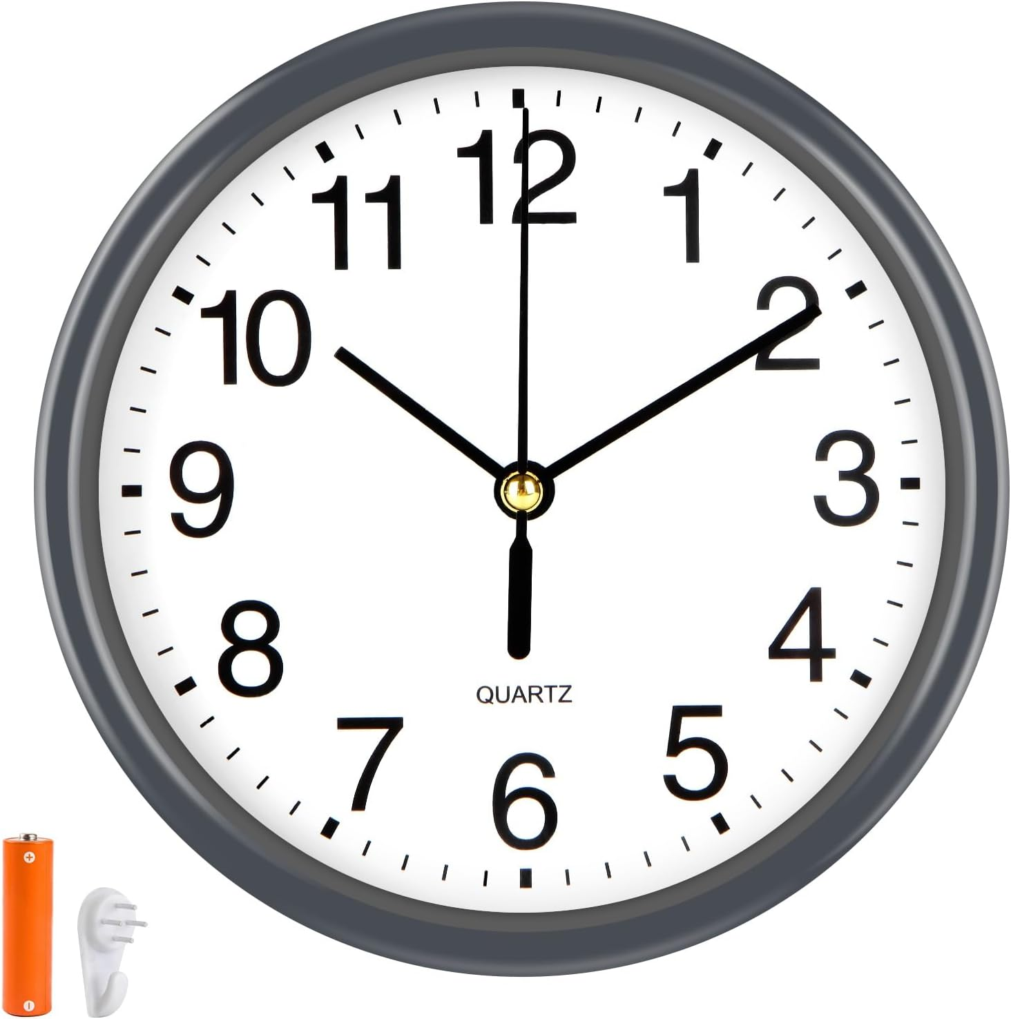 Silent Wall Clock Non Ticking, 6 Inch Wall Clocks Battery Operated Silent Wall Clock Non Ticking, 6 Inch Wall Clocks Battery Operated
