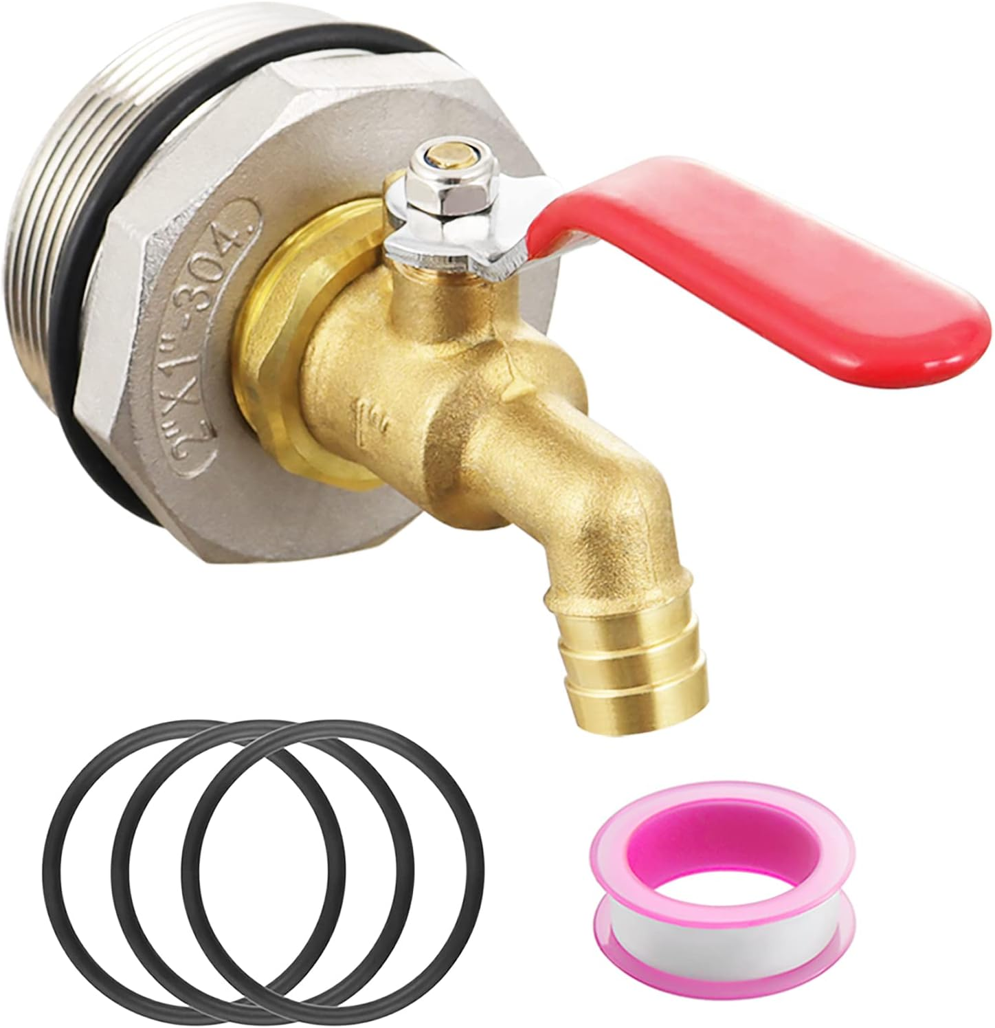 Drum Faucet Barrel Spigot2Brass Barrel Faucet with EPDM Gasket for 55 Gallon D