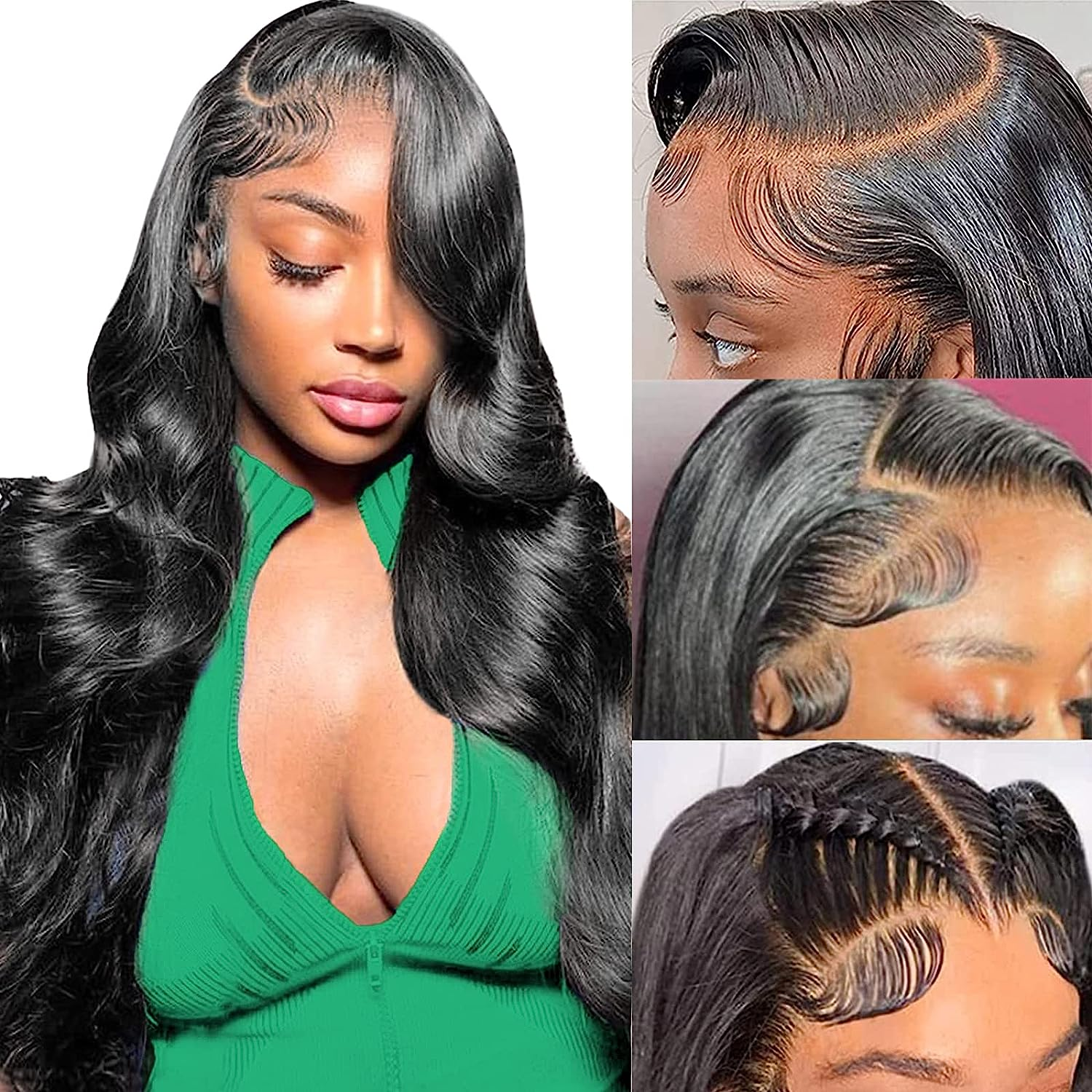 13X6 Lace Front Wigs Human Hair Pre Plucked 180 Density 26 