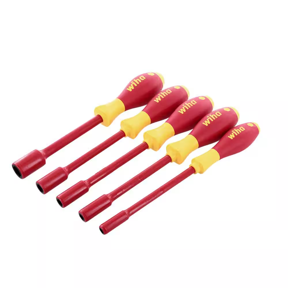 1000-Volt Insulated Softfinish Nut Driver Set - Inch (5-Piece)