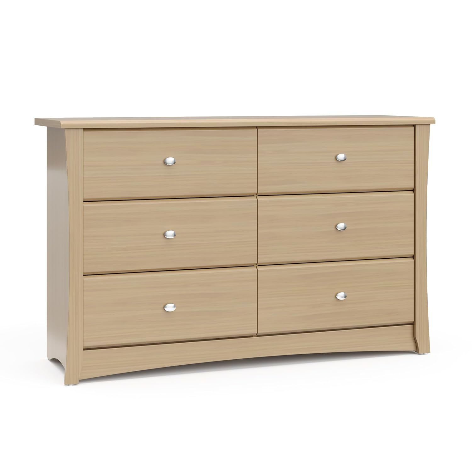 Crescent 6-Drawer Driftwood Dresser - Safe, Stylish Storage for Kids &  Nursery | eBay