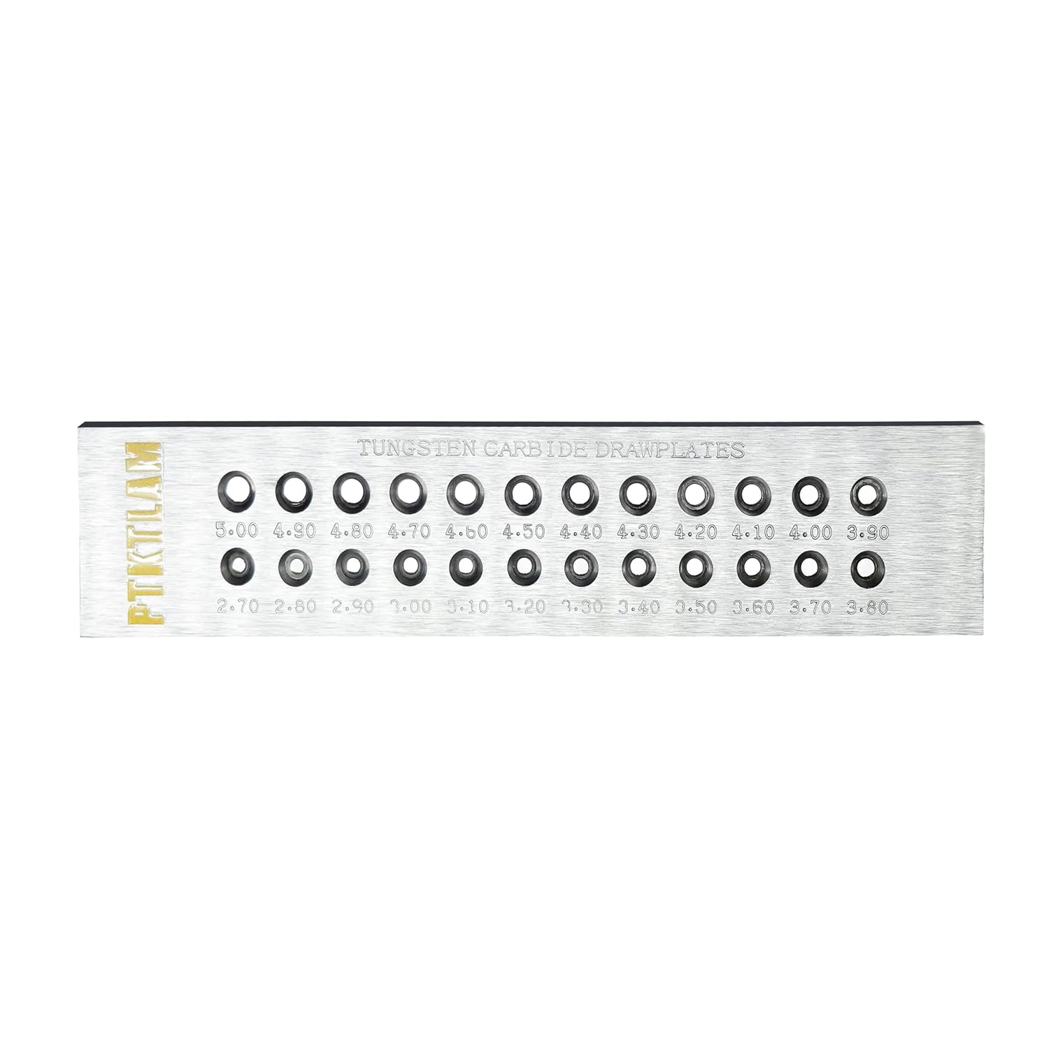 Jewelry Wire Drawplate Carbide Steel round Draw Plate for Jewelry Wire Making (2.7-5.0Mm, 24 Holes)
