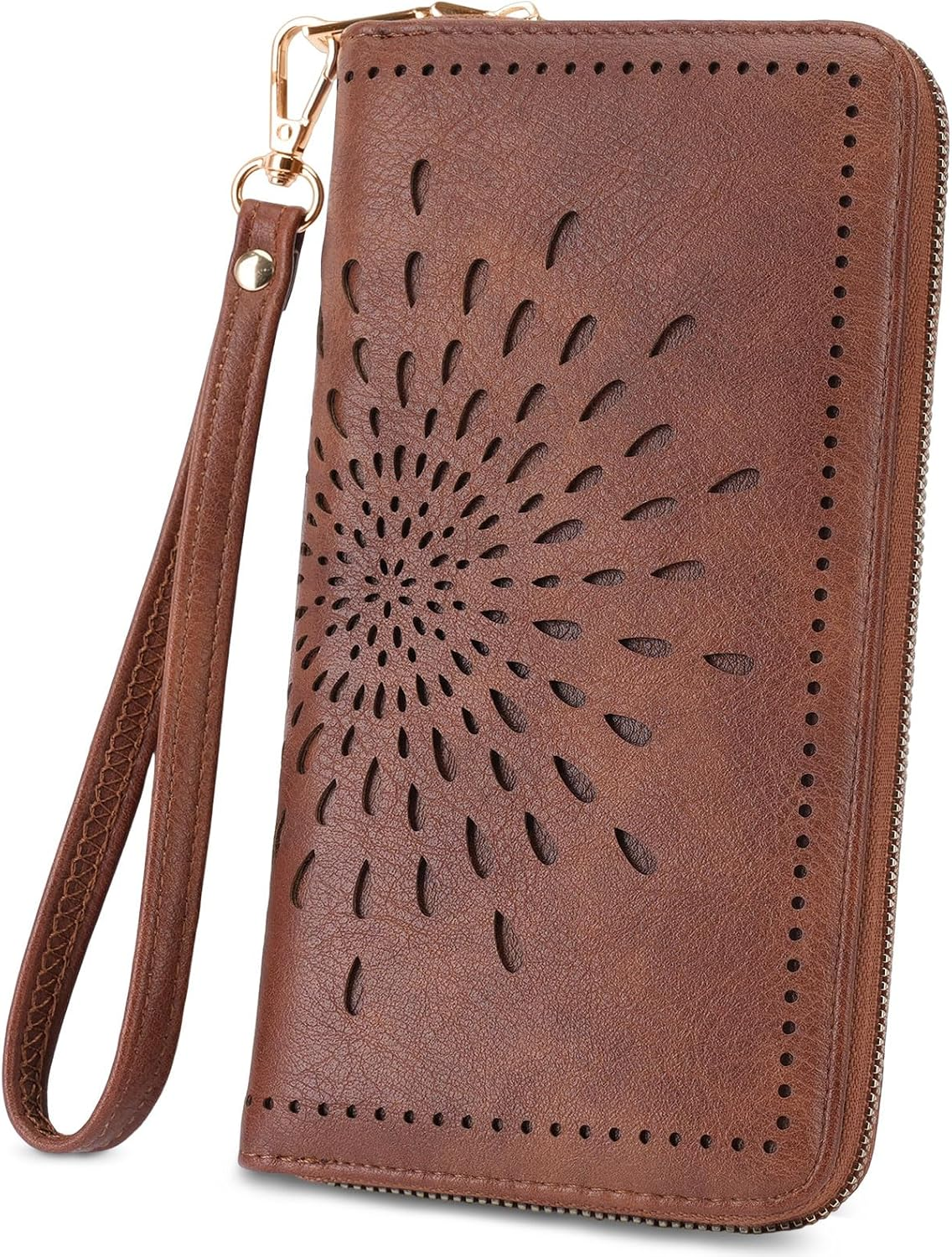 Wallet Women Large Capacity Clutch Purse for Ladies Card Holder RFID Wristlet Phone Zipper Coin Travel Pocket