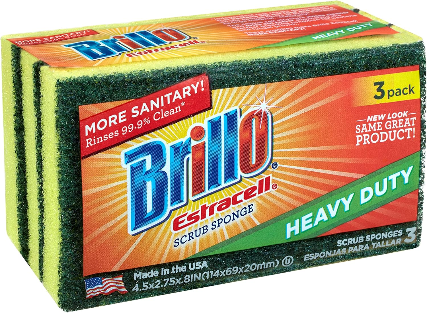 Estracell Heavy-Duty Scrub Sponge (3-Count)
