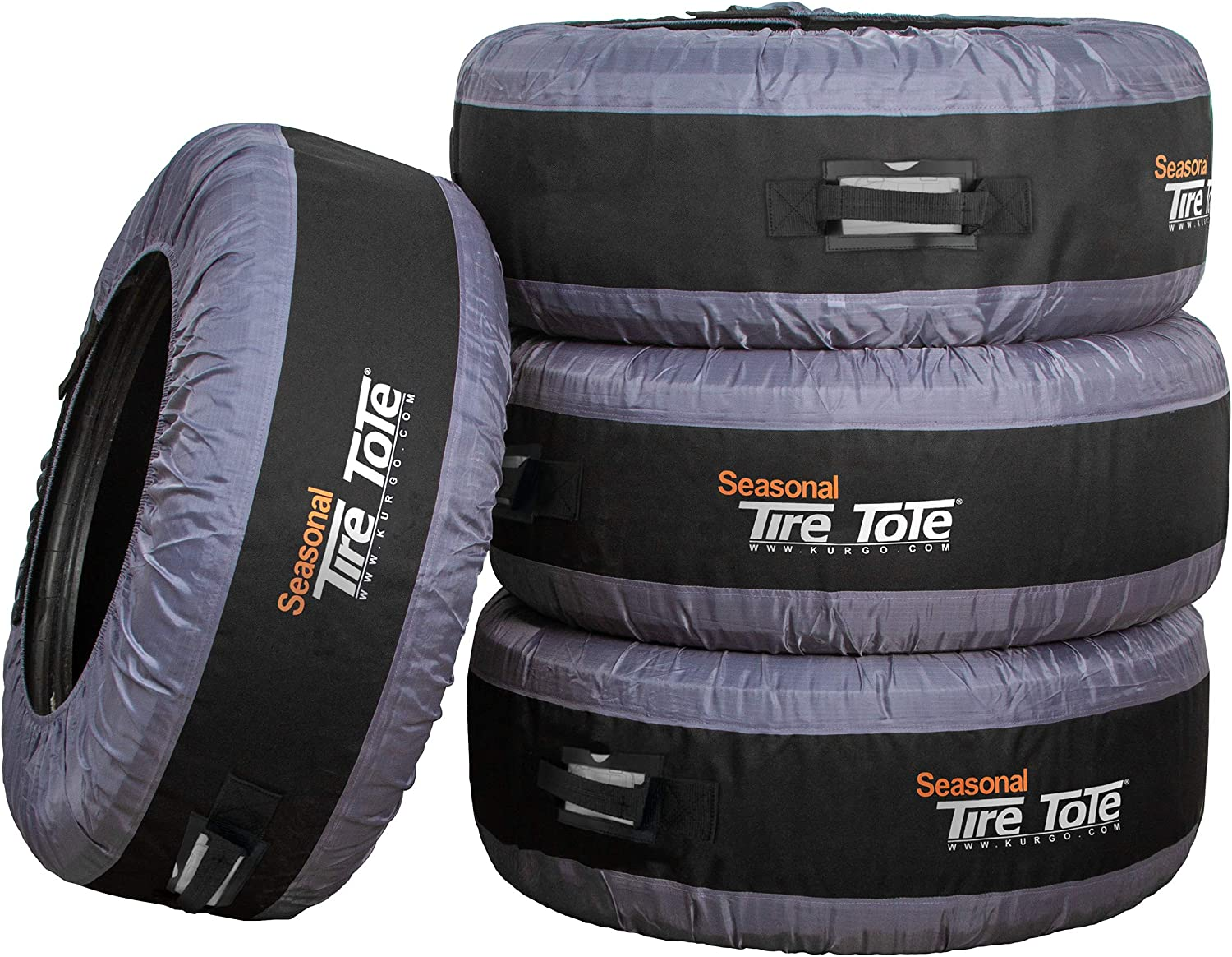 Seasonal Tire Totes, Spare Tire Cover, Portable Wheel Bags, Winter Tire Cover, Handle for Easy Transportation, Universal Fit, Machine Washable, Fits Tires 22€ to 31€, Includes 4 Tire Totes