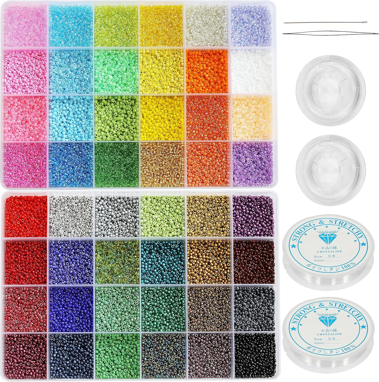 Mostacillas Para Bisuteria Chaquiras Chaquira Beads Manualidades 48 Colores Kit