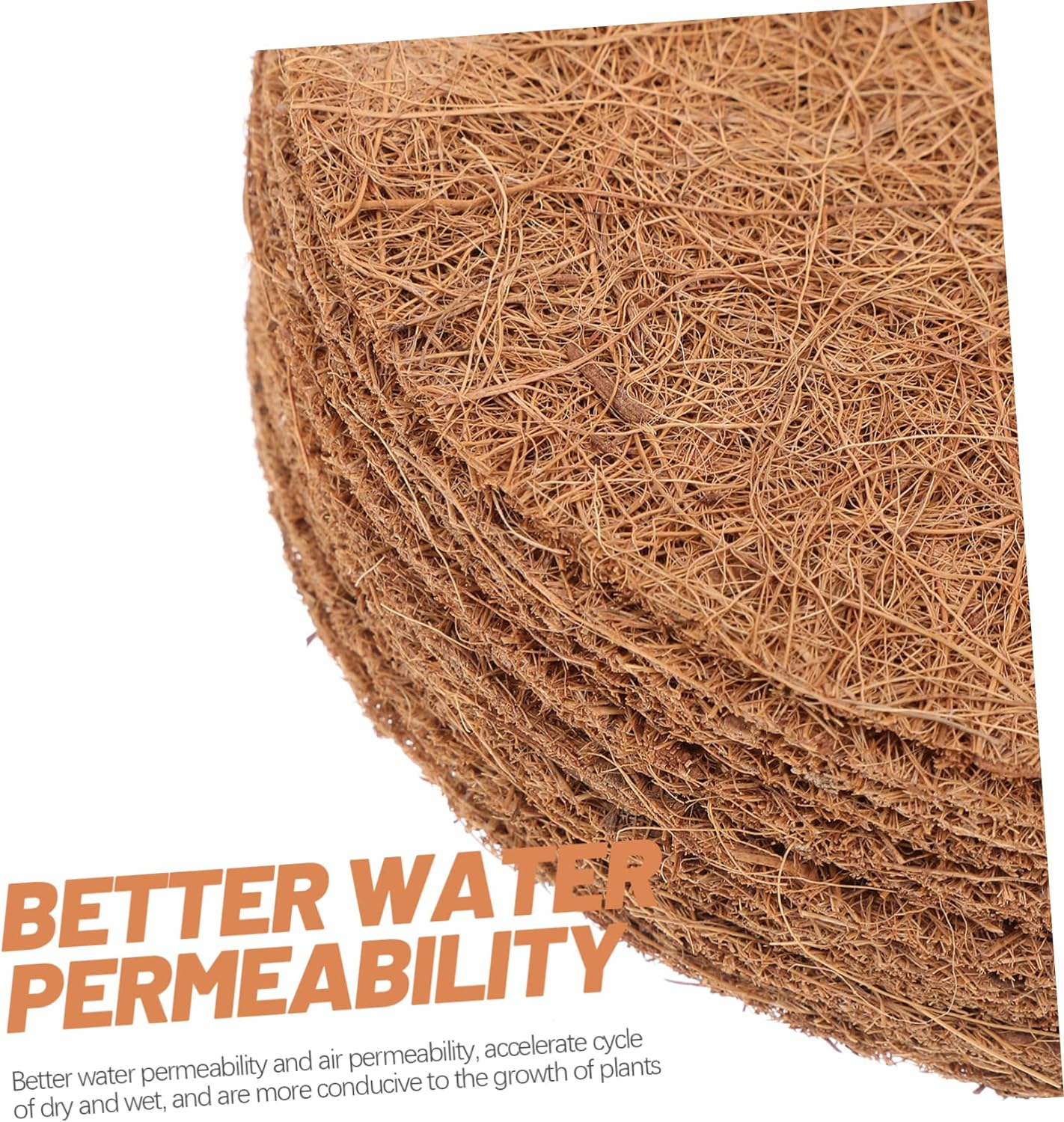 CIYODO 12Pcs Coco Coir Liner for Hanging Baskets Natural Coconut Fiber Basket... - Picture 7 of 12