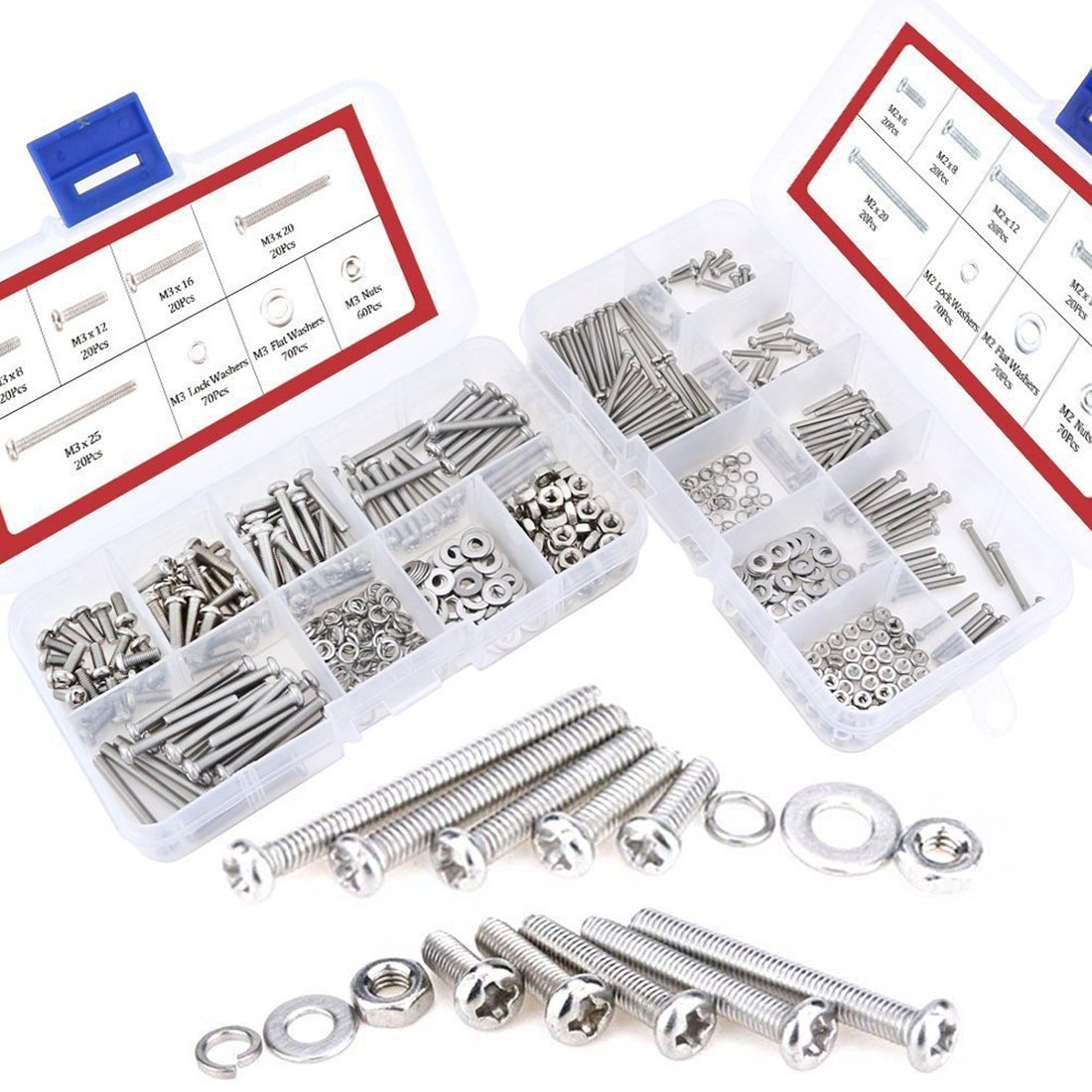 Hilitchi 600-Piece M2 M3 Phillips Pan Head Screws Assortment Kit