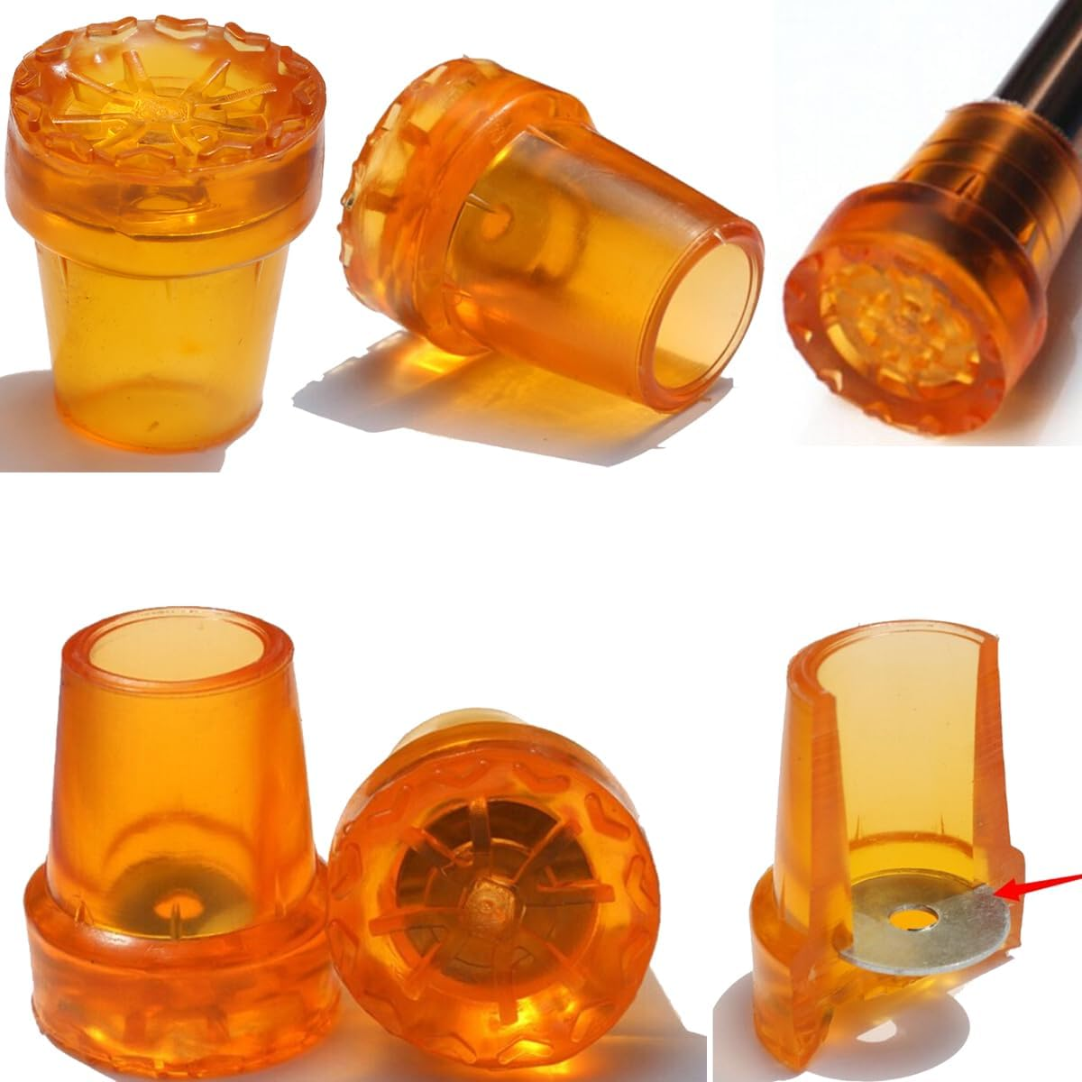 6 Pack Cane Tips 19Mm 3/4