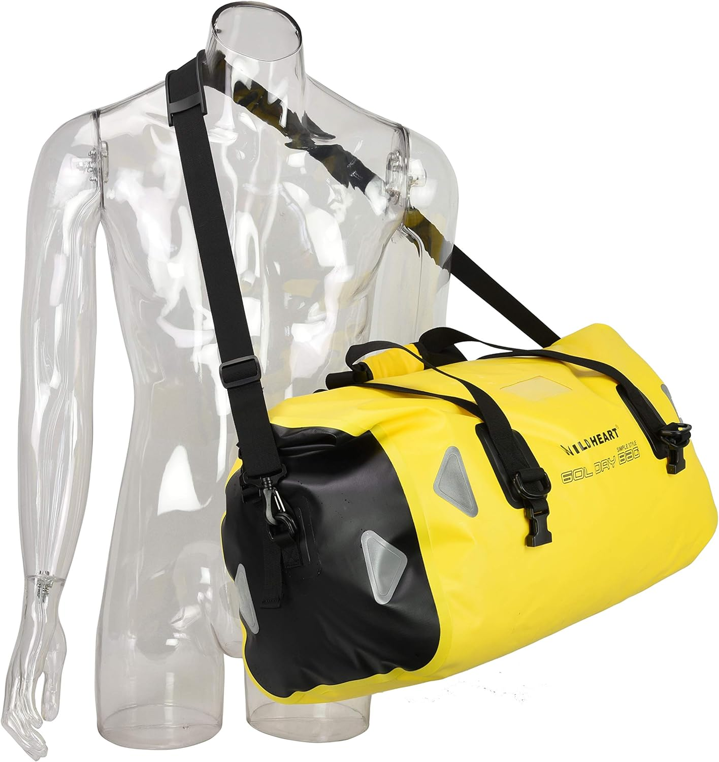 WILD HEART Waterproof Bag Duffel Bag 40L 66L 100L with Welded Seams Shoulder ... - Picture 5 of 14