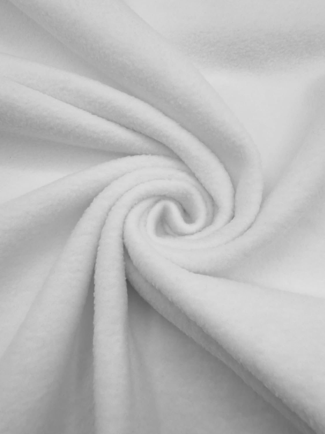 - Polar Fleece Fabric by the Yard – Soft Anti-Pill, Warm & Cozy Material for Blankets, Clothing, Crafts, Pet Beds & DIY Sewing – 60” Wide, Solid (White, 1/2 Yard)