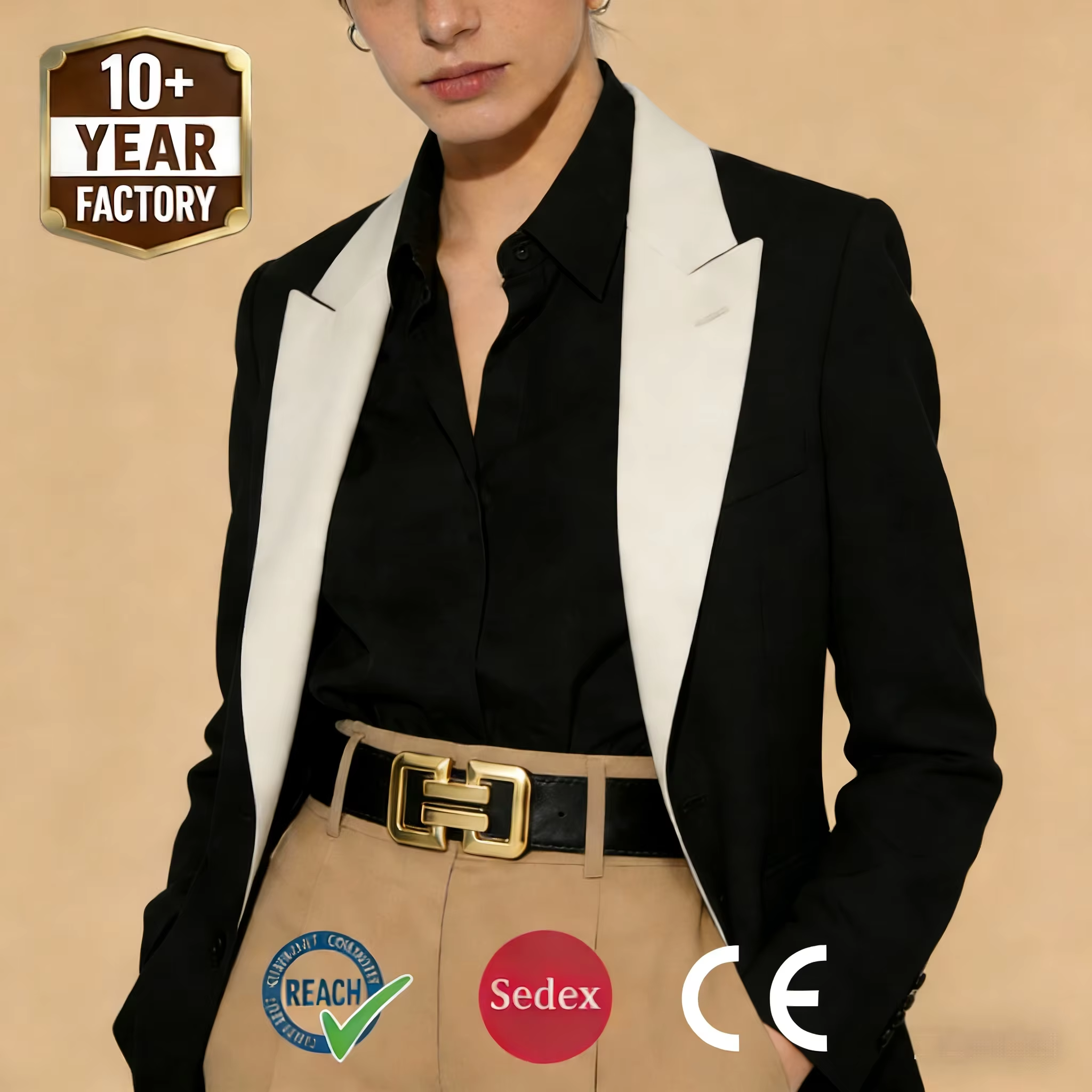 WEEKS ZPE3001 Women'S 2.8Cm Wide 105Cm Belt with Classic and Fashionable Smooth Plate Buckle Made of Alloy