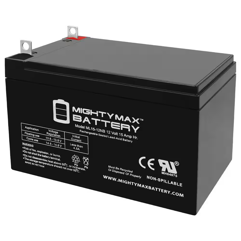 ML15-12NB 12-Volt 15AH Replacement Battery Compatible with Works with Power Wheels
