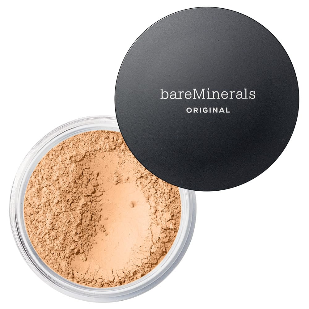 Original Loose Powder Foundation SPF 15, Clean Mineral Powder Face Makeup, Sheer-To-Full Coverage, Talc-Free, Non-Comedogenic, Vegan