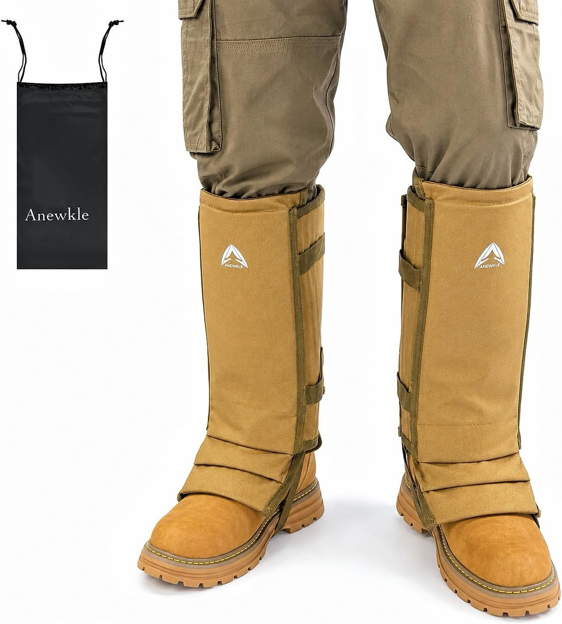 Snake Gaiters for Men&Women,Waterproof Snake Proof Leg Guards with PP Board Protection,1000D PVC Coated Anti-Snake Gaiters for Brush Clearing,Hunting,Hiking,Fishing&Farming