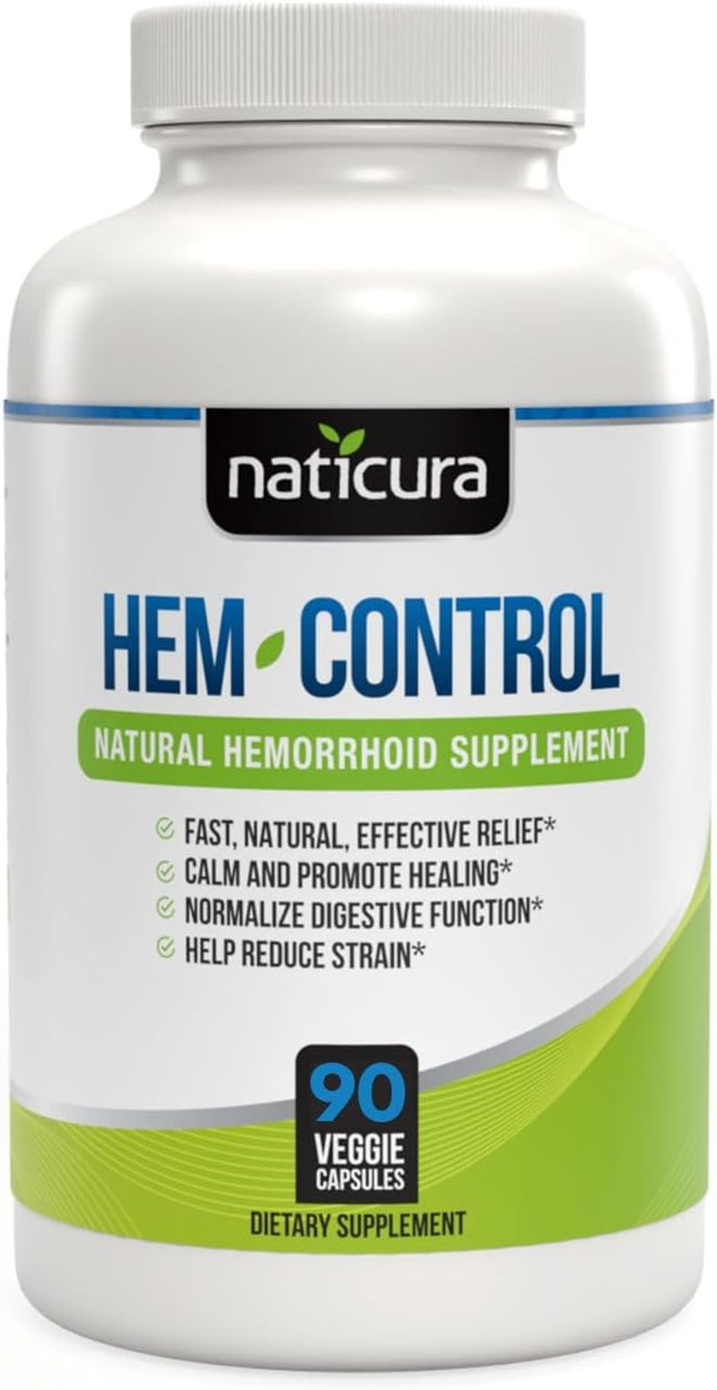 Hem-Control Natural Hemorrhoid Treatment Supplement - Fast & Lasting Pain Relief