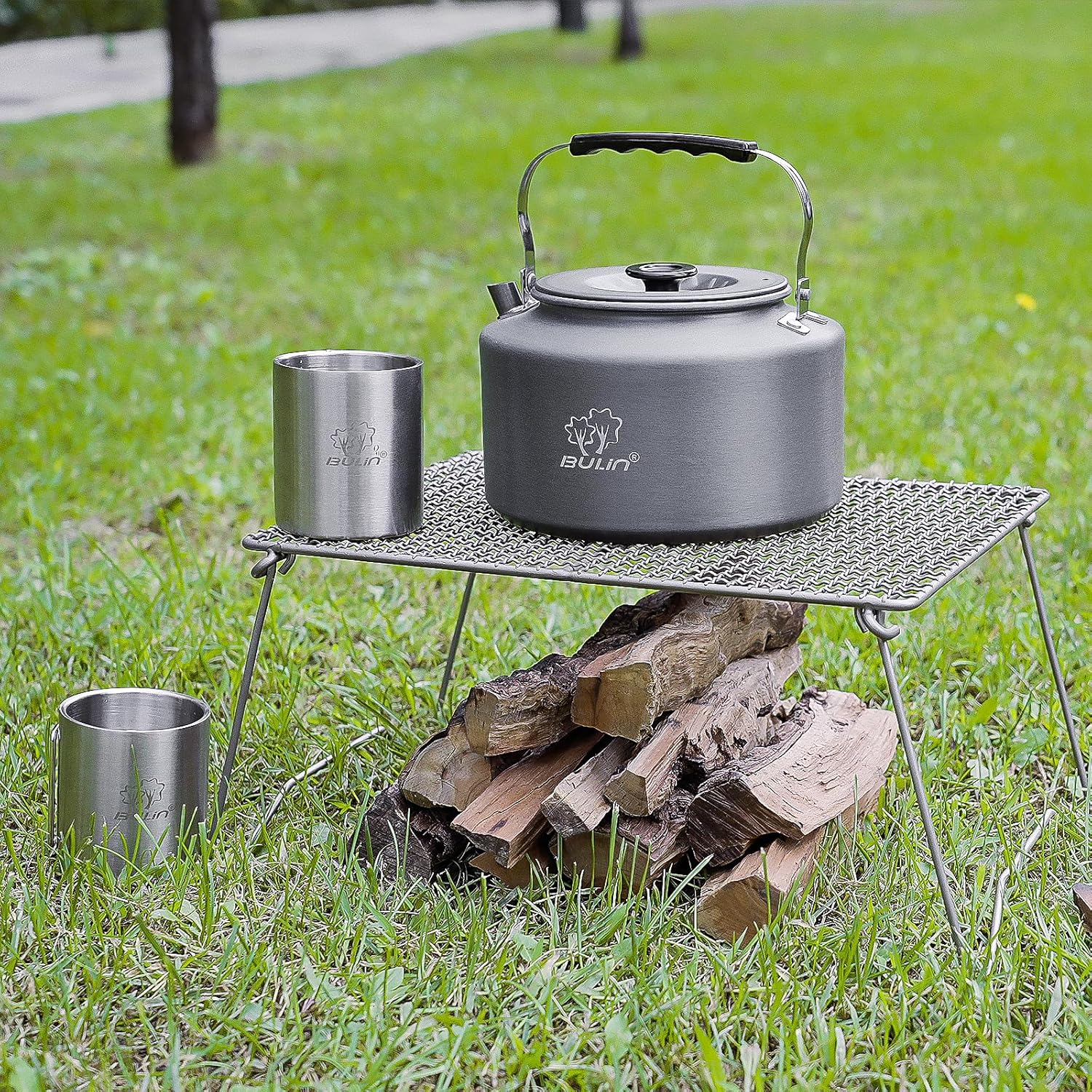 Bulin Kettle Camping 2.2 L Outdoor Tea Kettle Ultralight 4 Stainless Steel Cu... - Picture 7 of 13