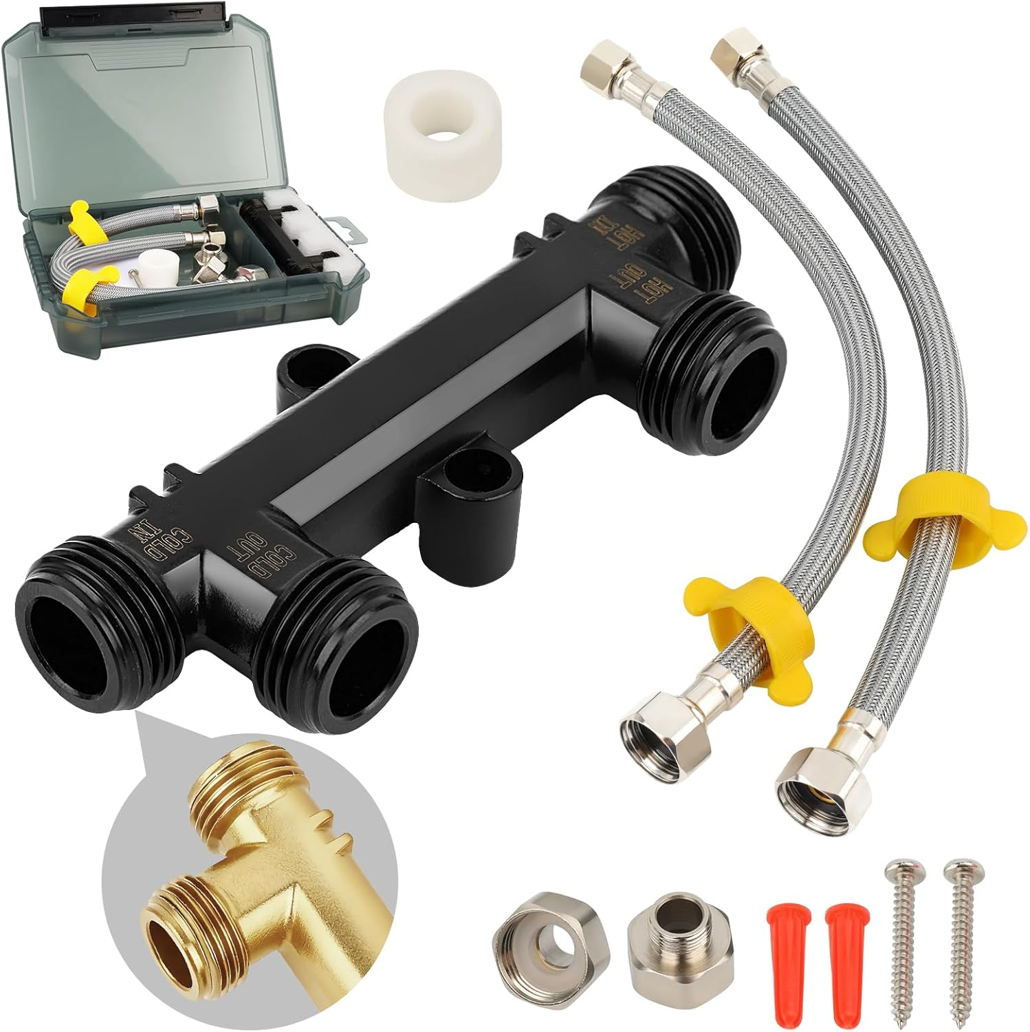 Watts Grundfos Sensor Valve Replacement Kit - Professional Black Coated Copper Core, Instant Hot Water Recirculation Bypass System, Durable Upgrade from Plastic, Complete DIY Installation