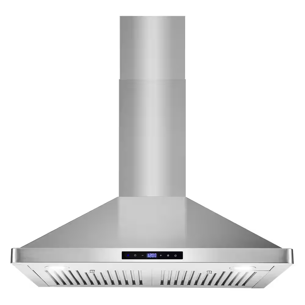 30 In. Vista Collection 380 CFM Ducted Wall Mount Range Hood, Touch Controls, LED Lights, Stainless Steel