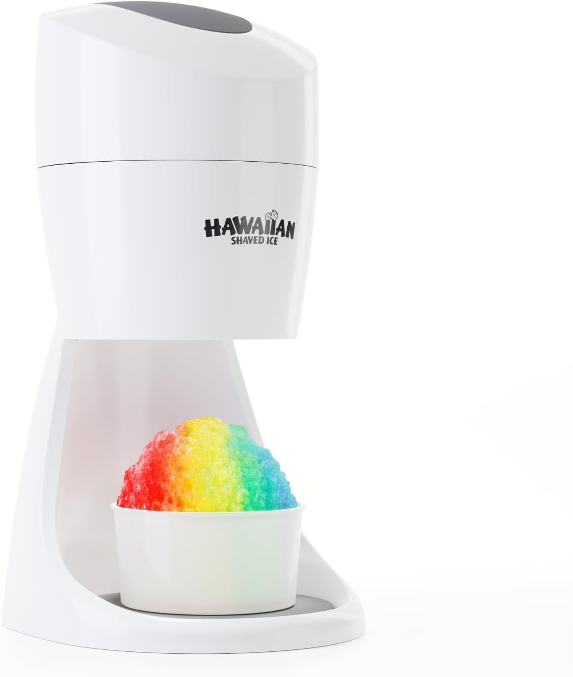 S900A Snow Cone and Shaved Ice Machine with 2 Reusable Plastic Ice Mold Cups, Non-Slip Mat, Instruction Manual, 1-Year Manufacturer’S Warranty, 120V, White