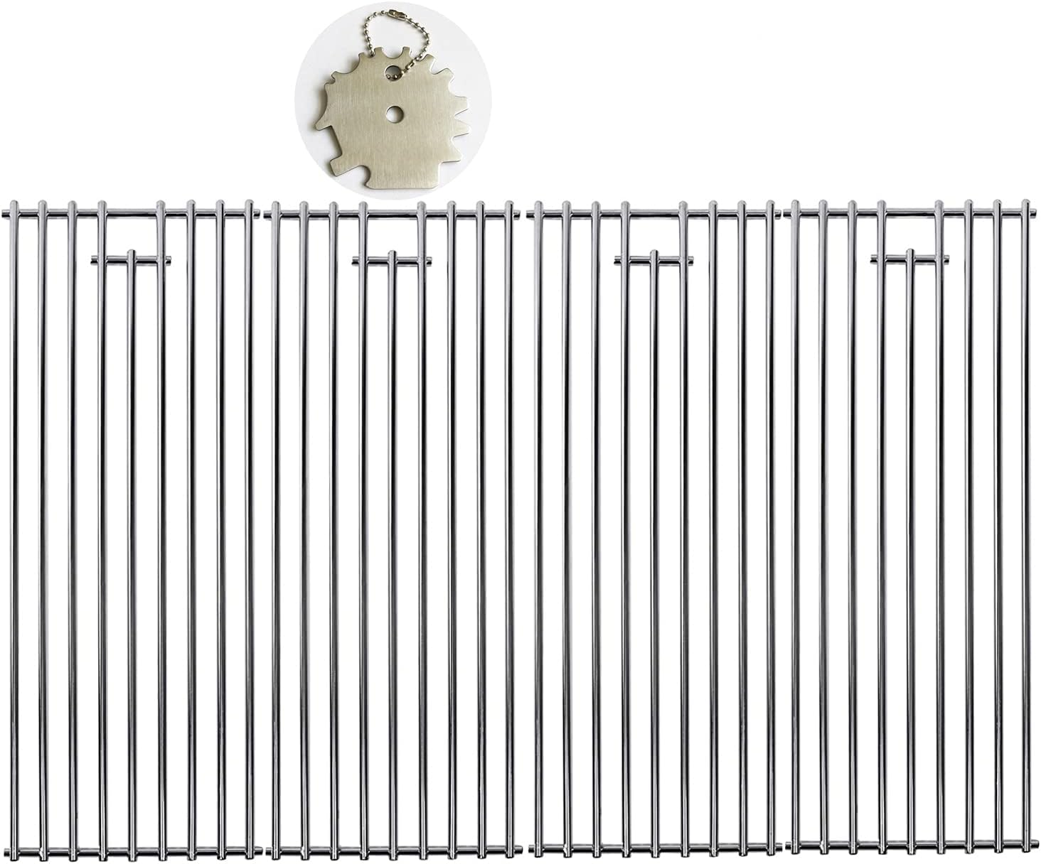7Mm 4 Pack Bull BBQ Lion Premium BBQ Grill Grate Replacement Parts for Bull 16517 BBQ Angus, Brahma, Lonstar Select, Outlaw Steer Premium, Lonestar Select, 7 Burner Premium, 65073 L60000 L75000 L90000