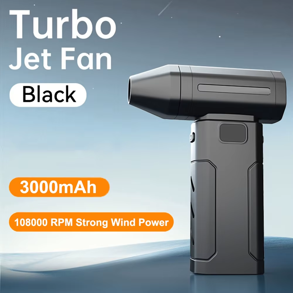 Electric Air Duster - Personal Cooling 3000Mah Rechargeable High Speed Cleaning Fan Outdoor Small Handheld Electronic Air Duster
