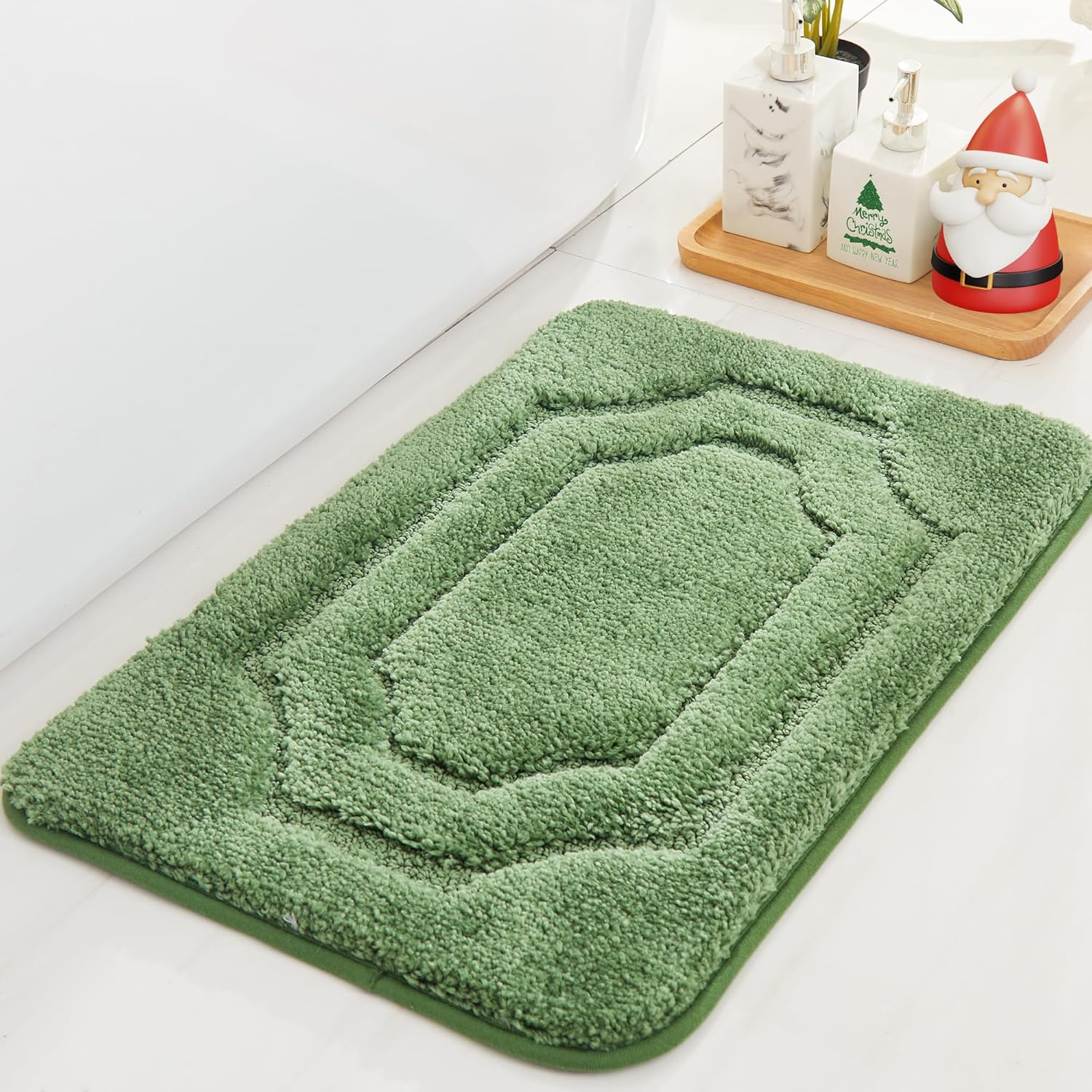 Bath Rugs Non-Slip Bath Mats for Bathroom, Soft and Absorbent Polyester Bath
