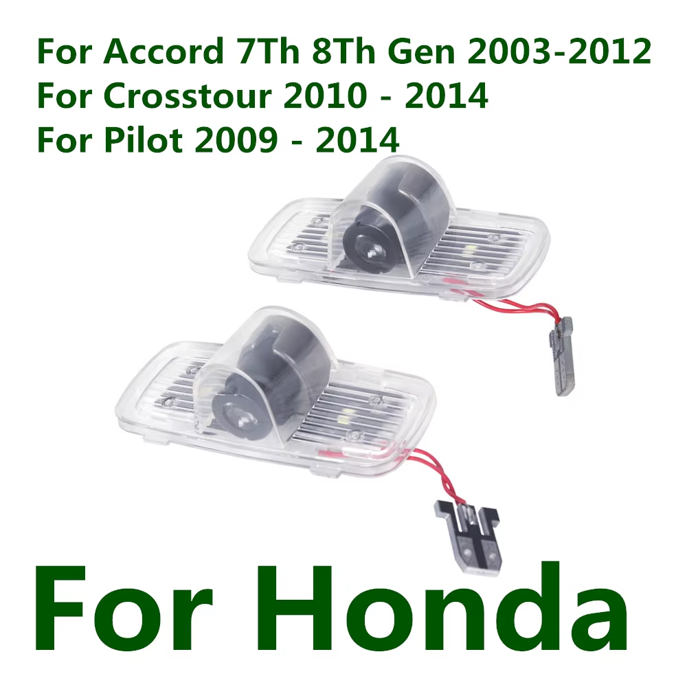 2Pcs LED Door Welcome Lights for Honda Accord 2003-2012 Pilot Crosstour