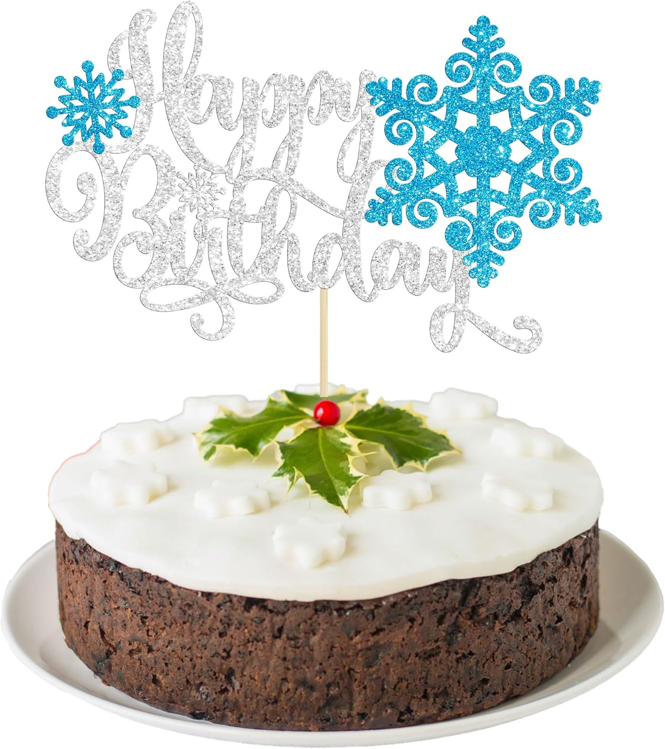 Gyufise 1 Pack Christmas Wreath One Cake Topper Red Green Merry Christmas Cak... - Picture 32 of 32