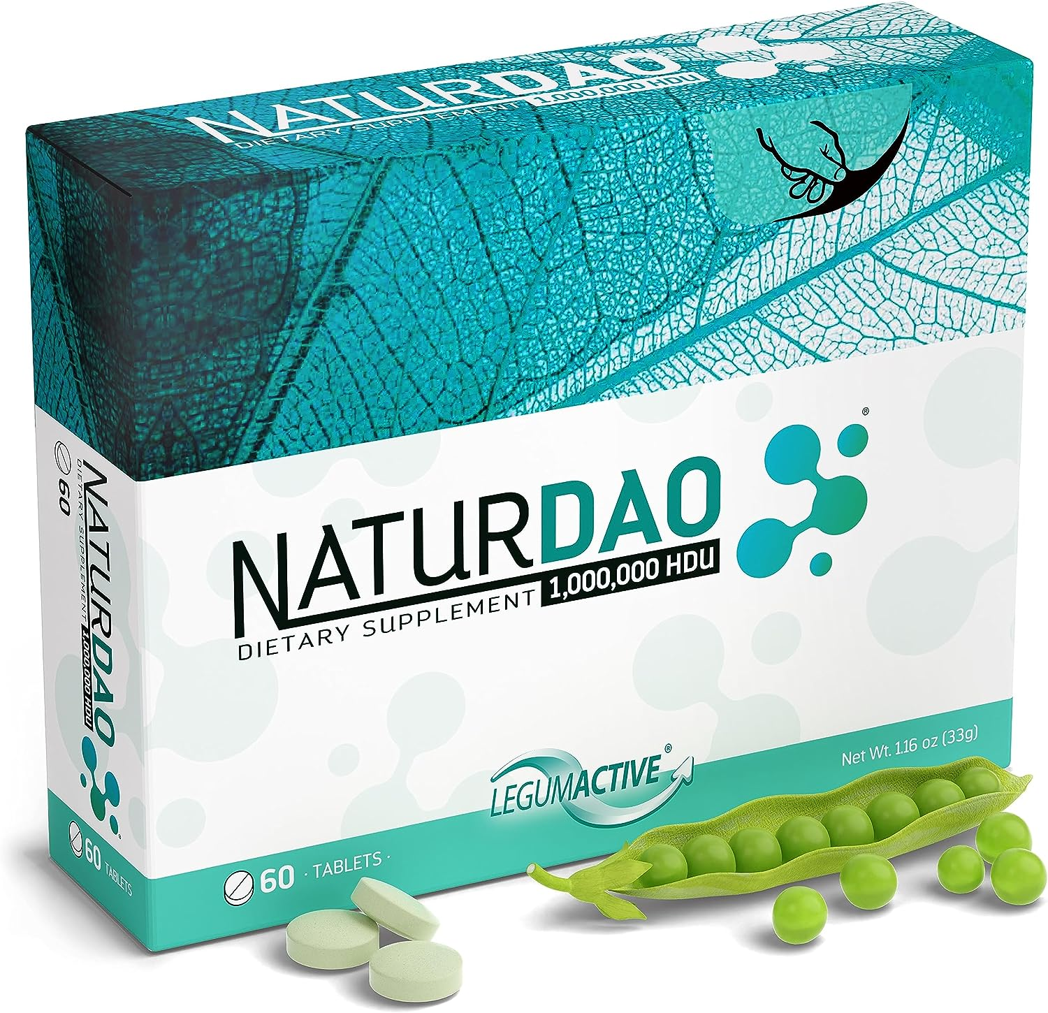 NATURDAO - 1,000,000 HDU - DAO Enzyme Supplement - Histamine Block - Diamine Oxidase - Food Intolerance - 60 Tablets