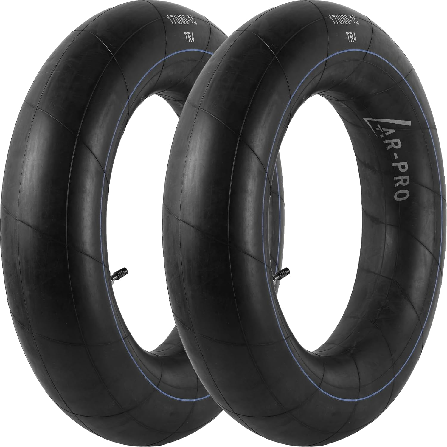 (2-Pack) 170/80-15 Replacement Inner Tubes Heavy Duty with TR4 Valve Stem - Premium Butyl Rubber Power Sports Inner Tube Perfect for 170 80-15 Tire