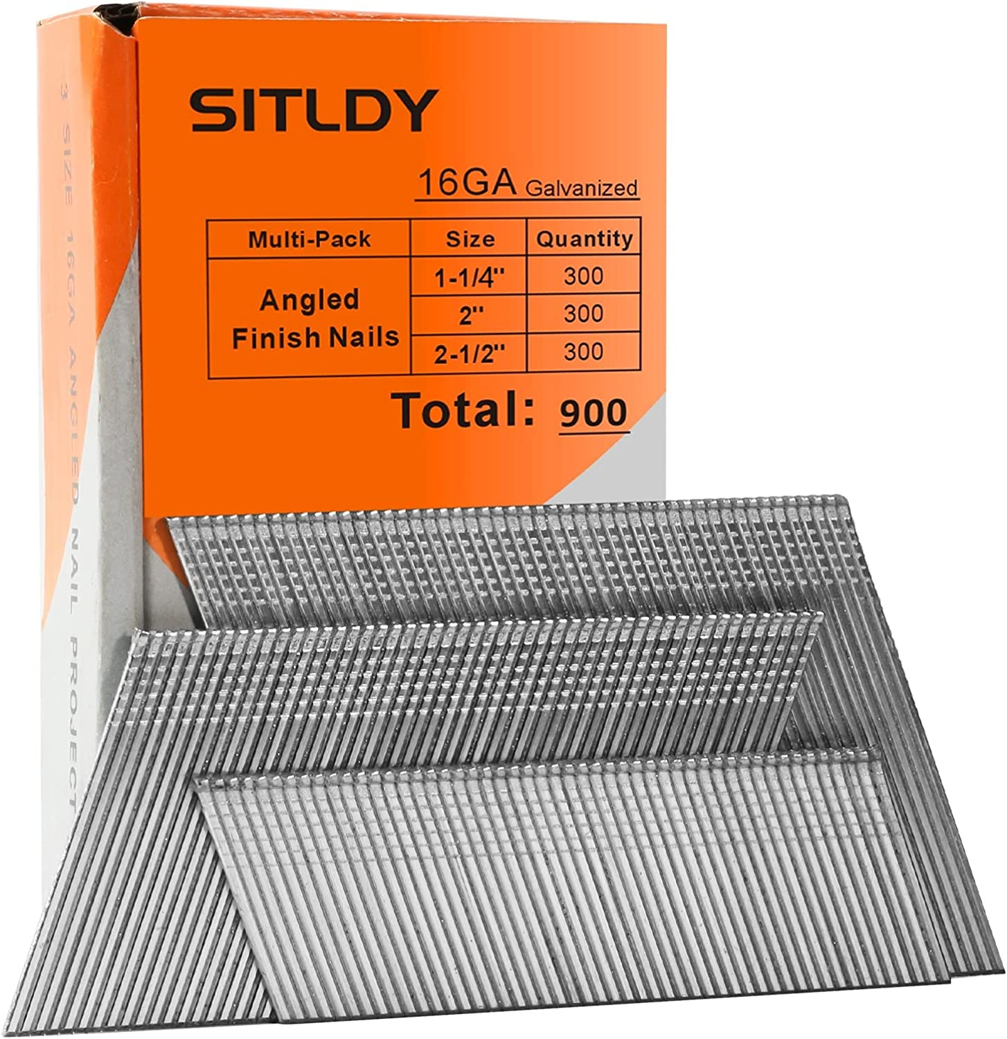 16 Gauge Angled Finish Nails, 20-Degree, 900-Pack (1-1/4