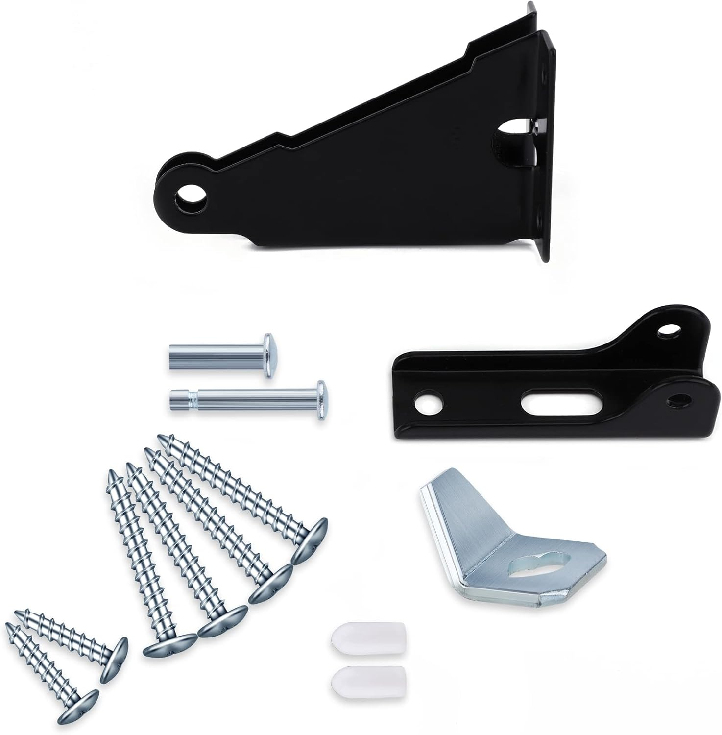 Screen Door Closer Kit, Storm Door Replacement Parts Compatible with Wright Products Screen Door Stopper Parts with Brackets, Pins and Mounting Screws (Black)