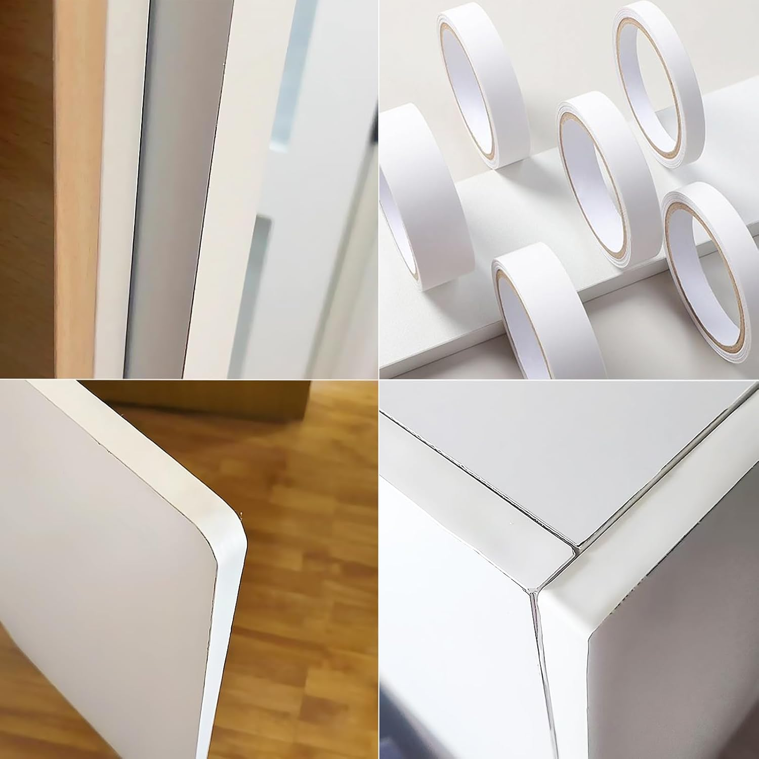 White Self-Adhesive Veneer Edging Strip,Furniture Edge Banding Trim,Kitchen W... - Picture 10 of 14