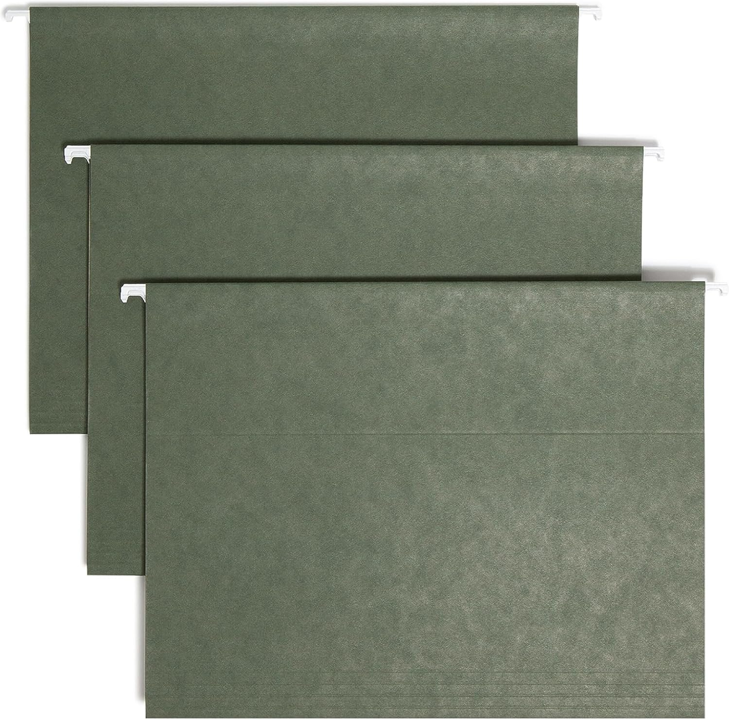 Hanging File Folder, 1/5-Cut Adjustable Tab, Letter Size, Standard Green, Hanging Folders for Filing Cabinets, File Organizer Folder, 25 per Box (64055)