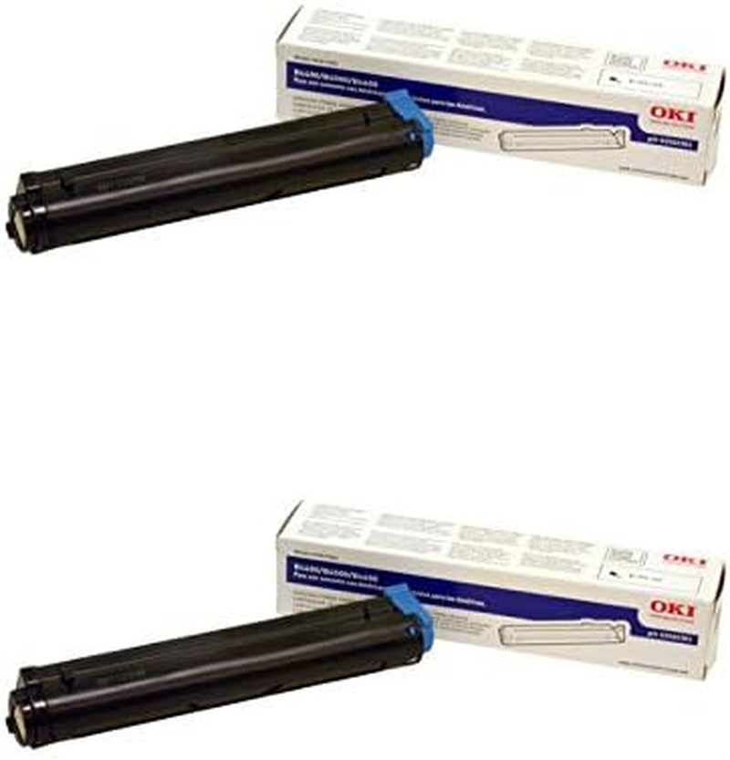 OKI 43502301 Black Toner Cartridge 2-Pack for B4400, B4500, B4550, B4600