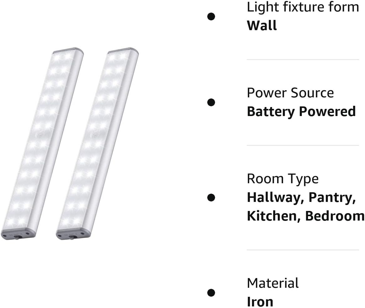 LEPOTEC 24 LED Motion Sensor Light,Under Counter Lighting with Dimmable Brigh... - Picture 9 of 11
