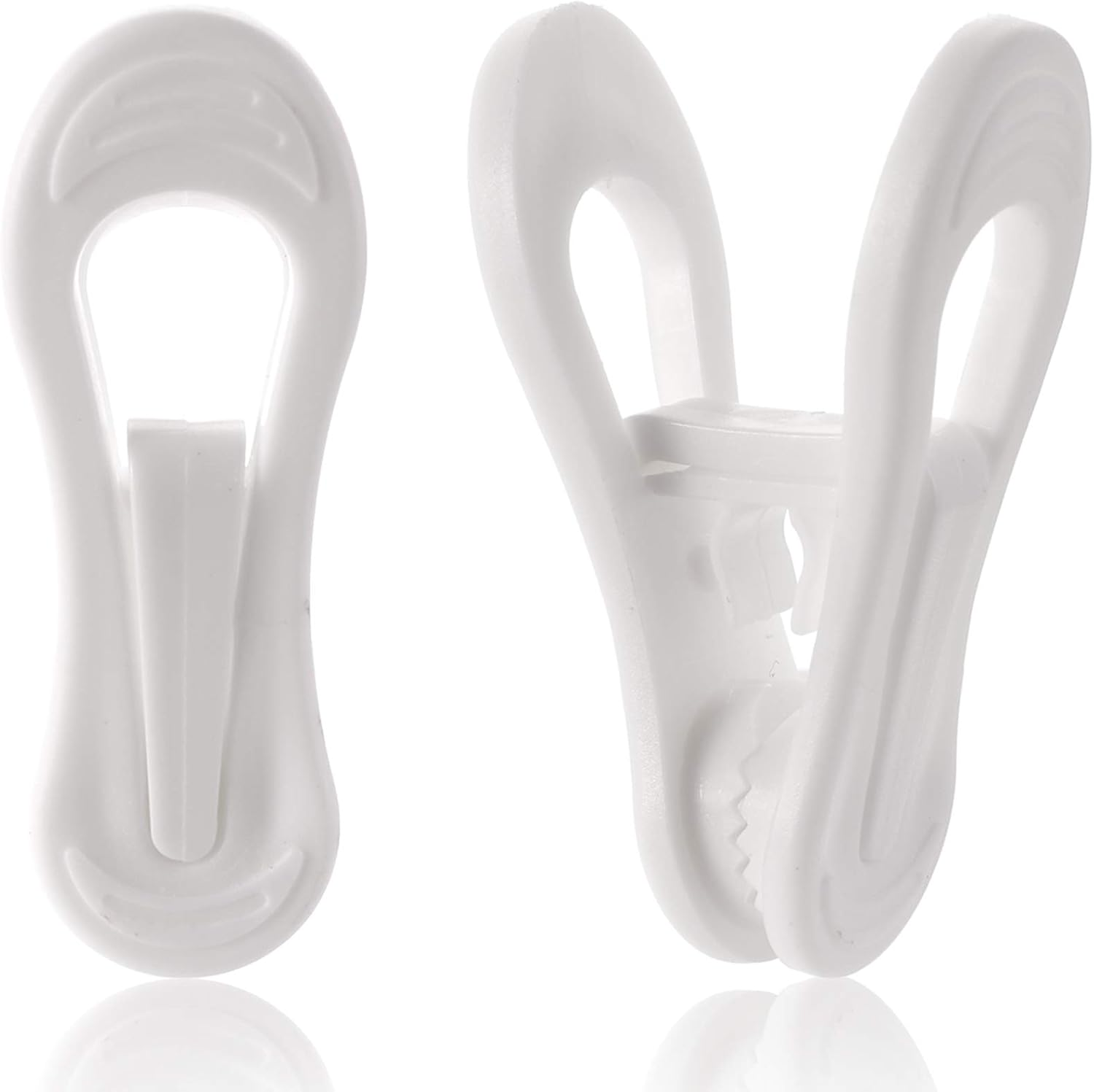 Pinzas De Plástico Para Perchas - Pack De 50 Unidades Blancas, De 7 Cm, Para Organizar Pantalones Y Faldas