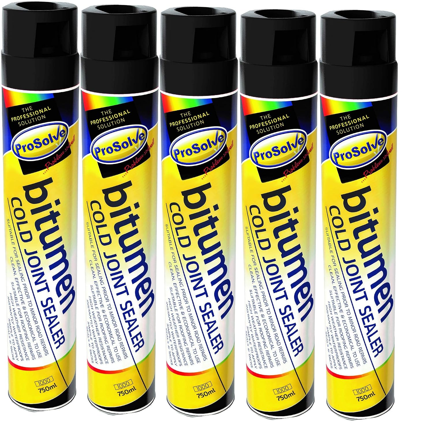 Pack of 5 Bitumen Cold Joint Sealer Aerosol 750Ml Adhesive Tack Coat T