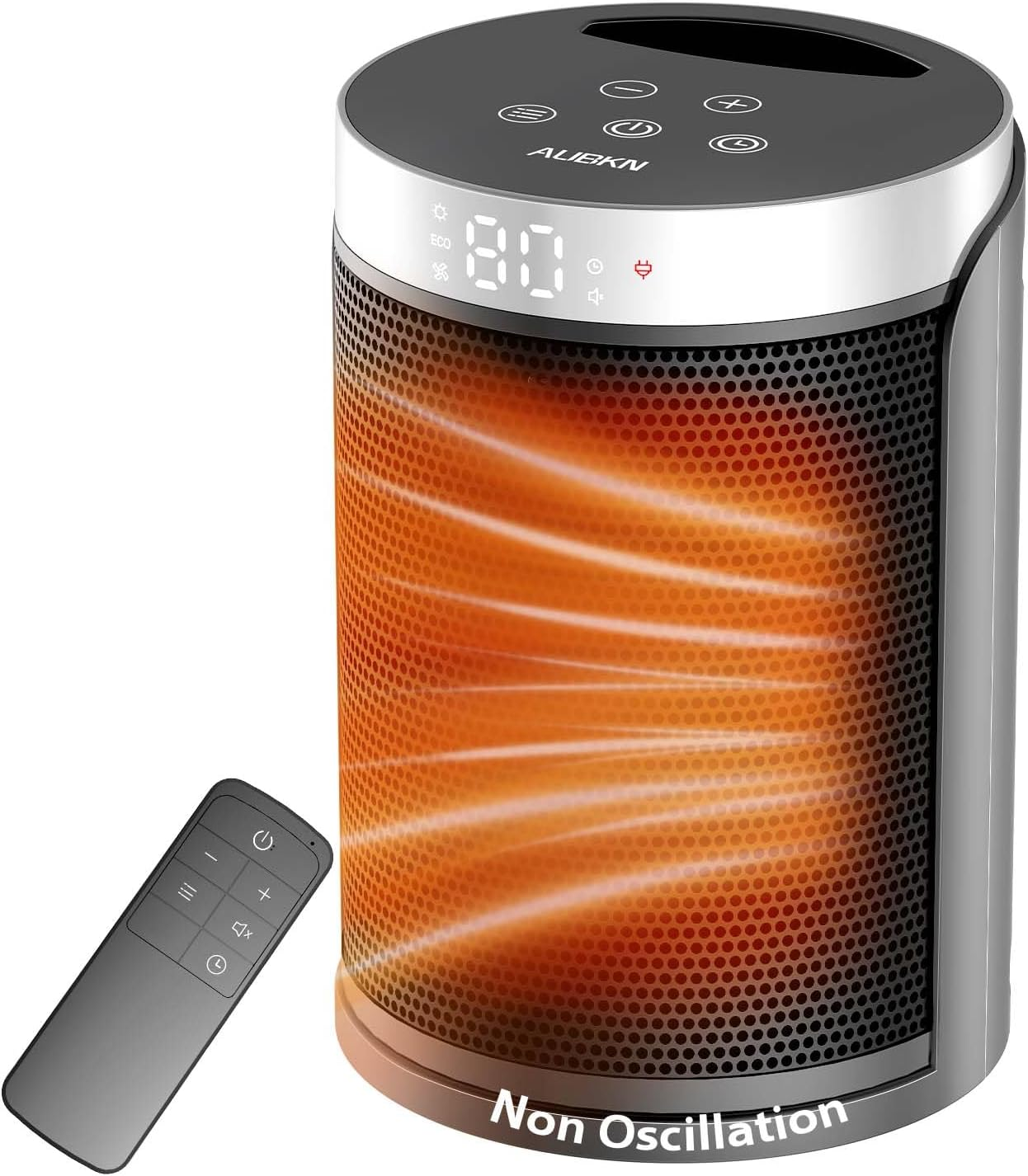 Space Heater,  Small Portable Electric Heaters for Indoor Use with Thermostat and Remote,12H Timer, 5 Mode, 1500W PTC Ceramic Fast Safety Heat for Home Office Bedroom