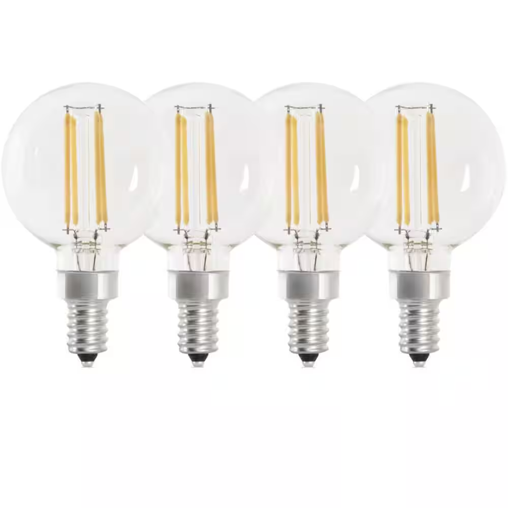 11-Watt Equivalent G16.5 E12 String Light LED Light Bulb, Warm White 2200K (4-Pack)