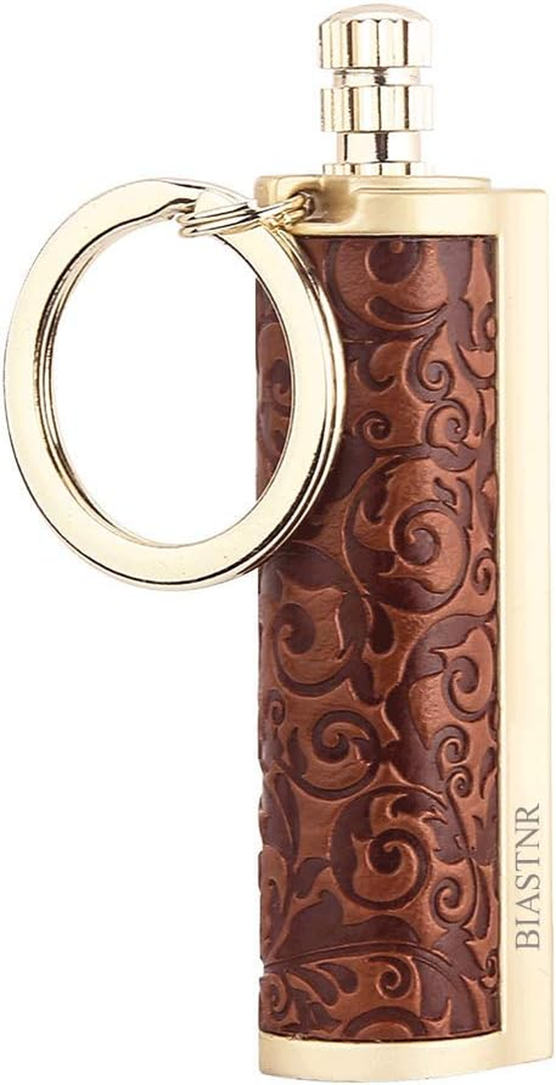 Permanent Match, Keychain Matchstick Fire Starter Immortal Lighter, Flint Match Stick Kerosene Refillable Lighter for Outdoor Camping Survival, Yellow