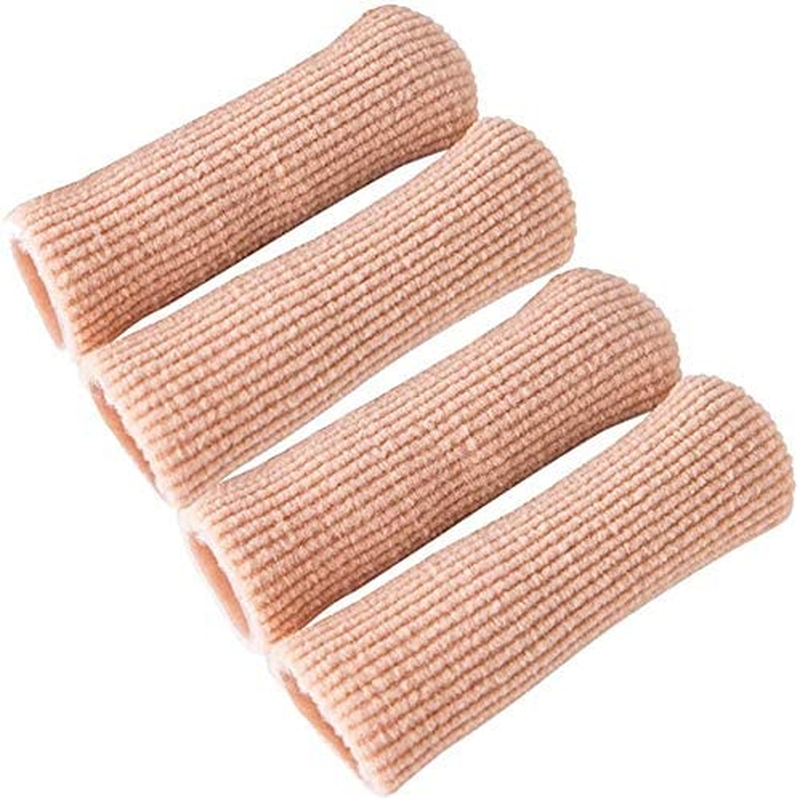 Makhry 4Pcs Toe Protectors Gel Toe Caps Silicone Toe Covers Close Finger Toe Sleeve Tubes to Prevent Pain from Corn, Callus, Blisters(L)